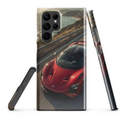 Cover Samsung Resistente – Compatibile con Ricarica Wireless – Design Supercar Rossa-Biiply