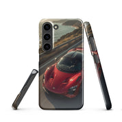 Cover Samsung Resistente – Compatibile con Ricarica Wireless – Design Supercar Rossa-Biiply