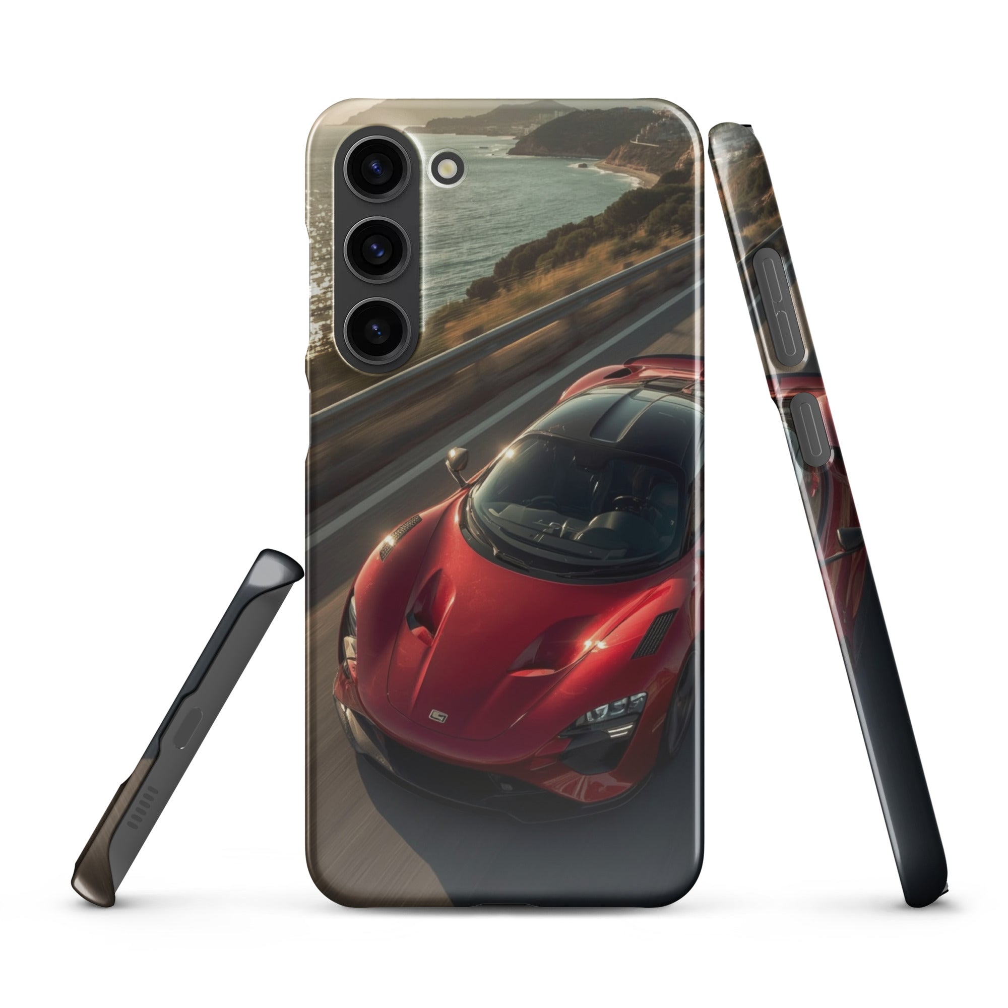 Cover Samsung Resistente – Compatibile con Ricarica Wireless – Design Supercar Rossa-Biiply