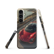 Cover Samsung Resistente – Compatibile con Ricarica Wireless – Design Supercar Rossa-Biiply