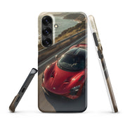 Cover Samsung Resistente – Compatibile con Ricarica Wireless – Design Supercar Rossa-Biiply