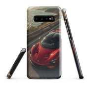 Cover Samsung Resistente – Compatibile con Ricarica Wireless – Design Supercar Rossa-Biiply