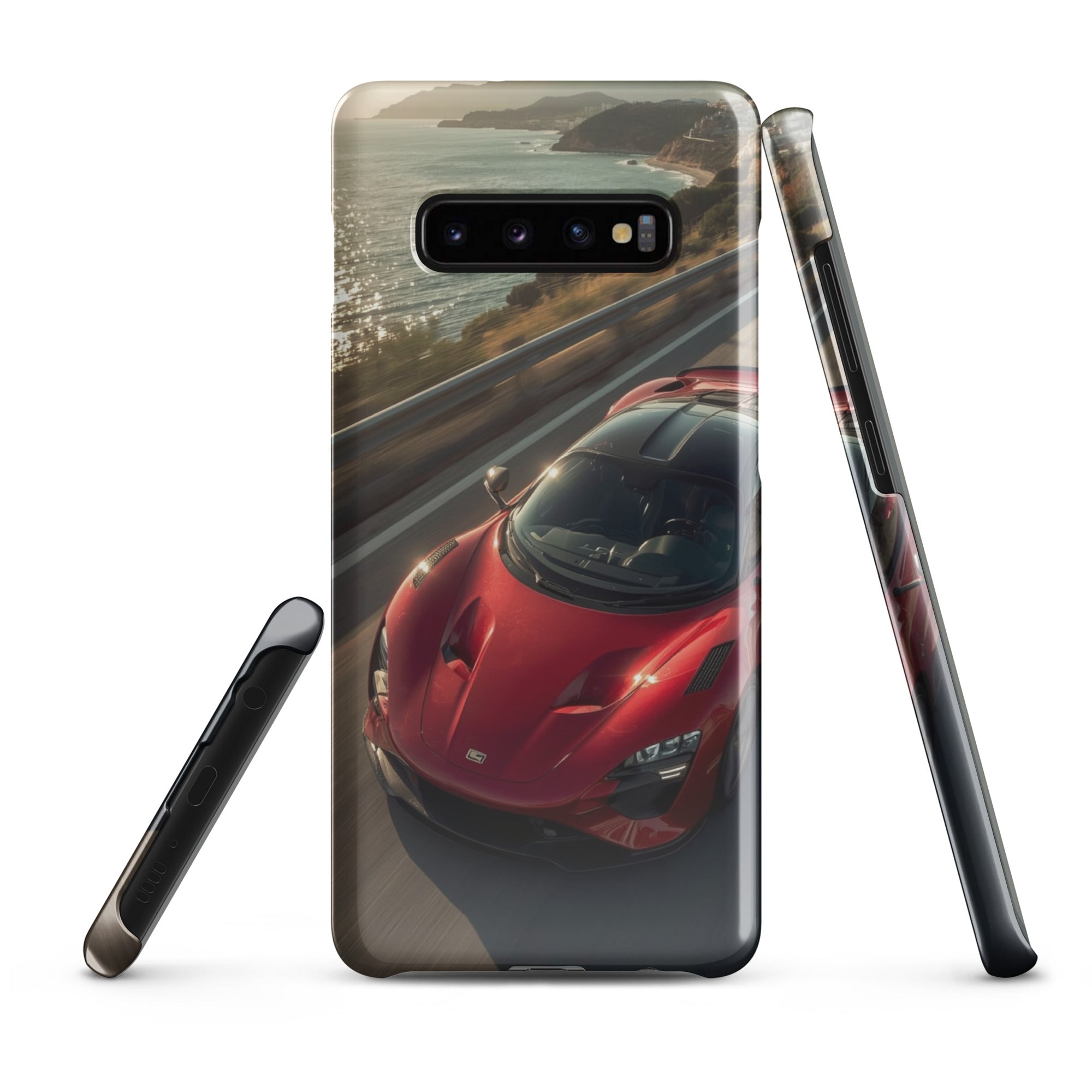 Cover Samsung Resistente – Compatibile con Ricarica Wireless – Design Supercar Rossa-Biiply