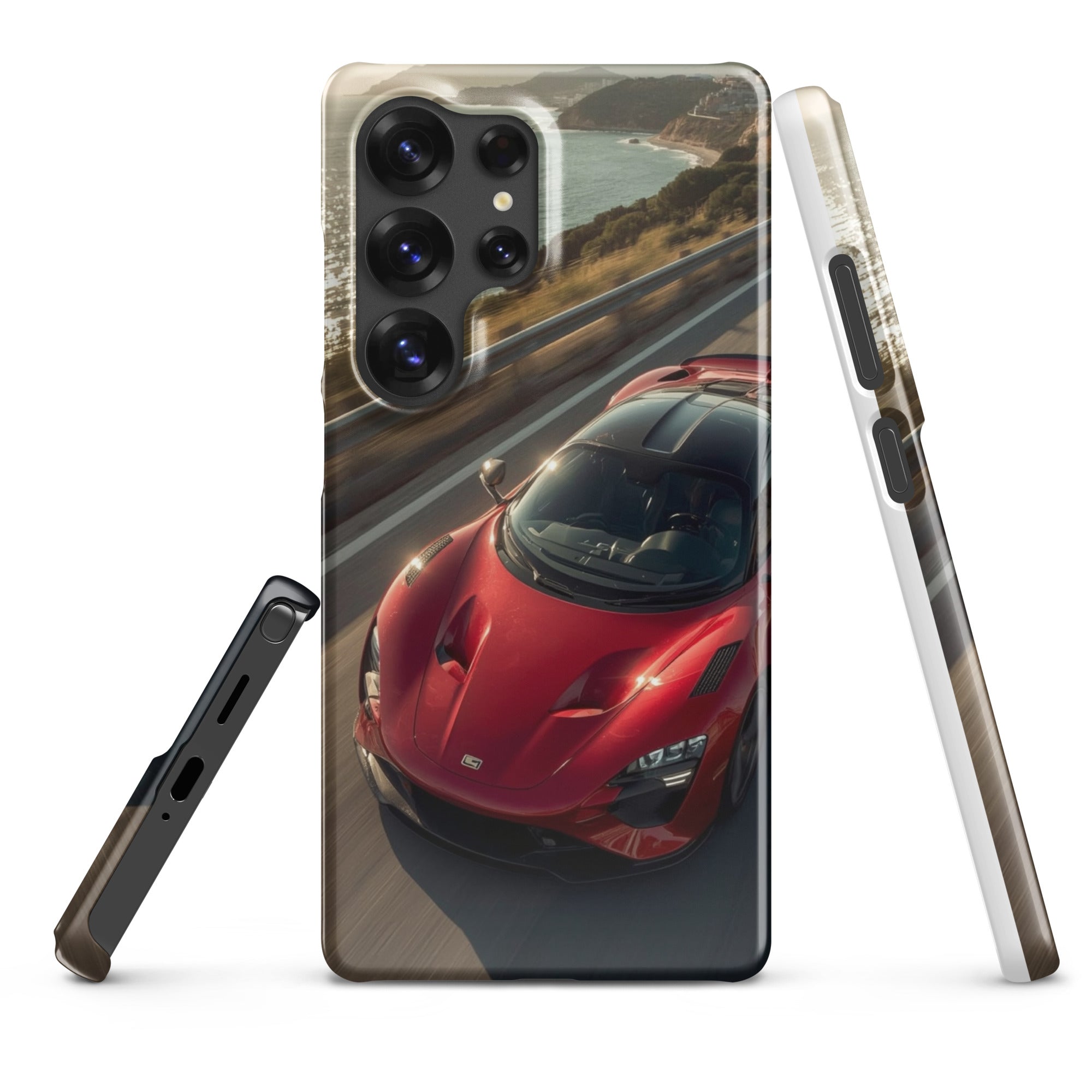 Cover Samsung Resistente – Compatibile con Ricarica Wireless – Design Supercar Rossa-Biiply
