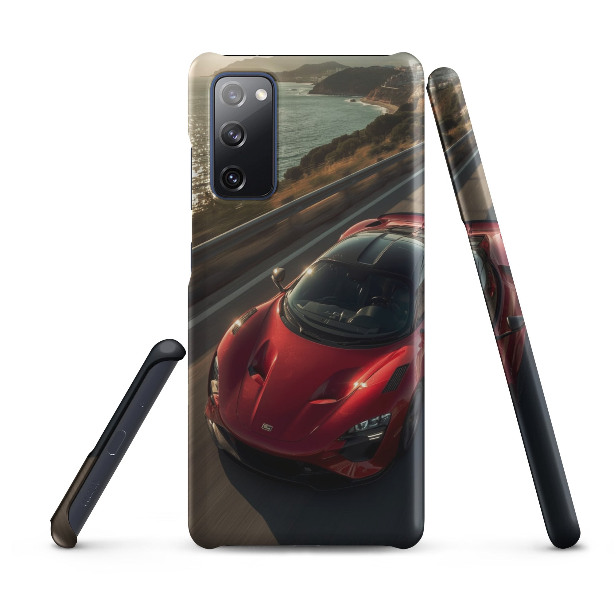 Cover Samsung Resistente – Compatibile con Ricarica Wireless – Design Supercar Rossa-Biiply