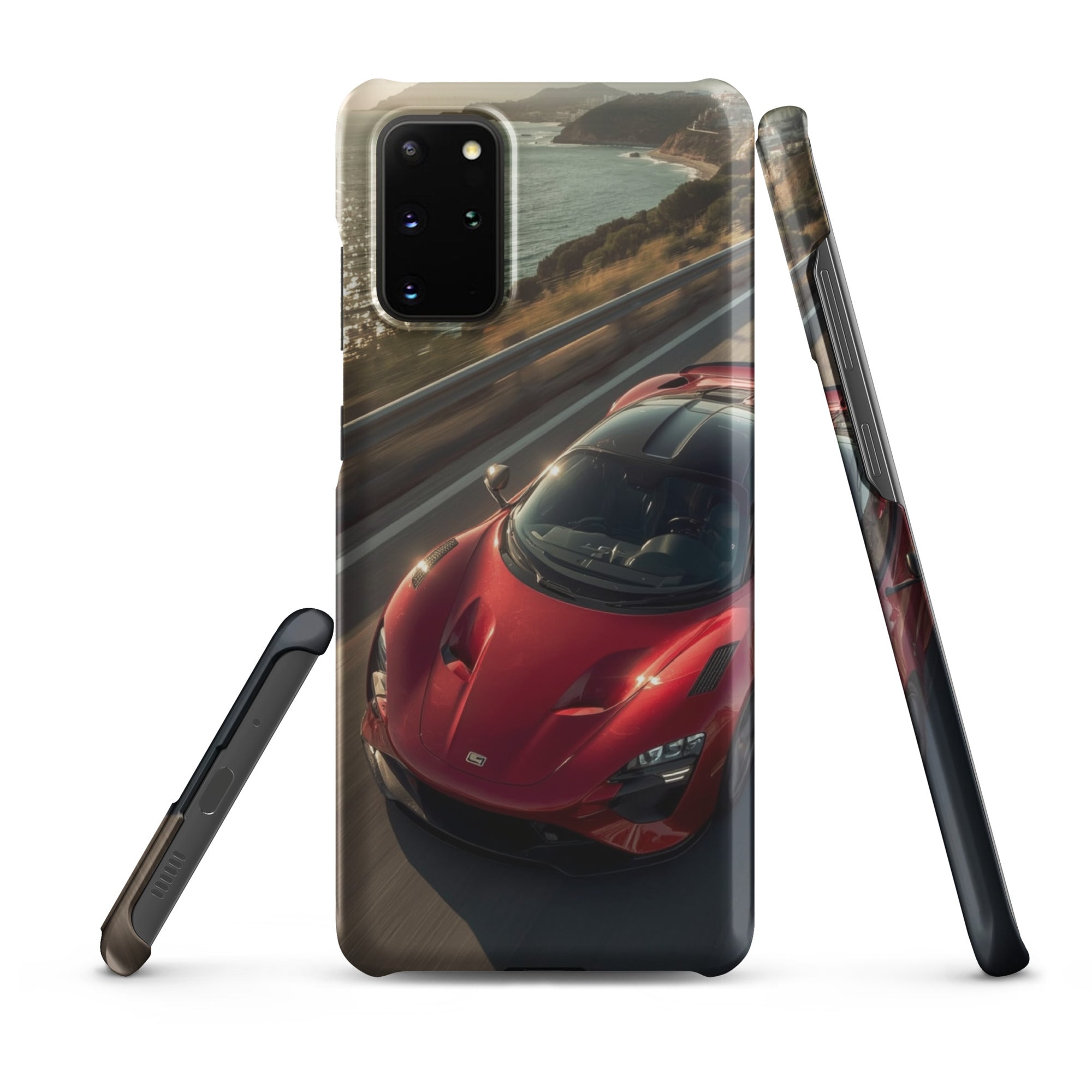 Cover Samsung Resistente – Compatibile con Ricarica Wireless – Design Supercar Rossa-Biiply