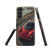 Cover Samsung Resistente – Compatibile con Ricarica Wireless – Design Supercar Rossa-Biiply