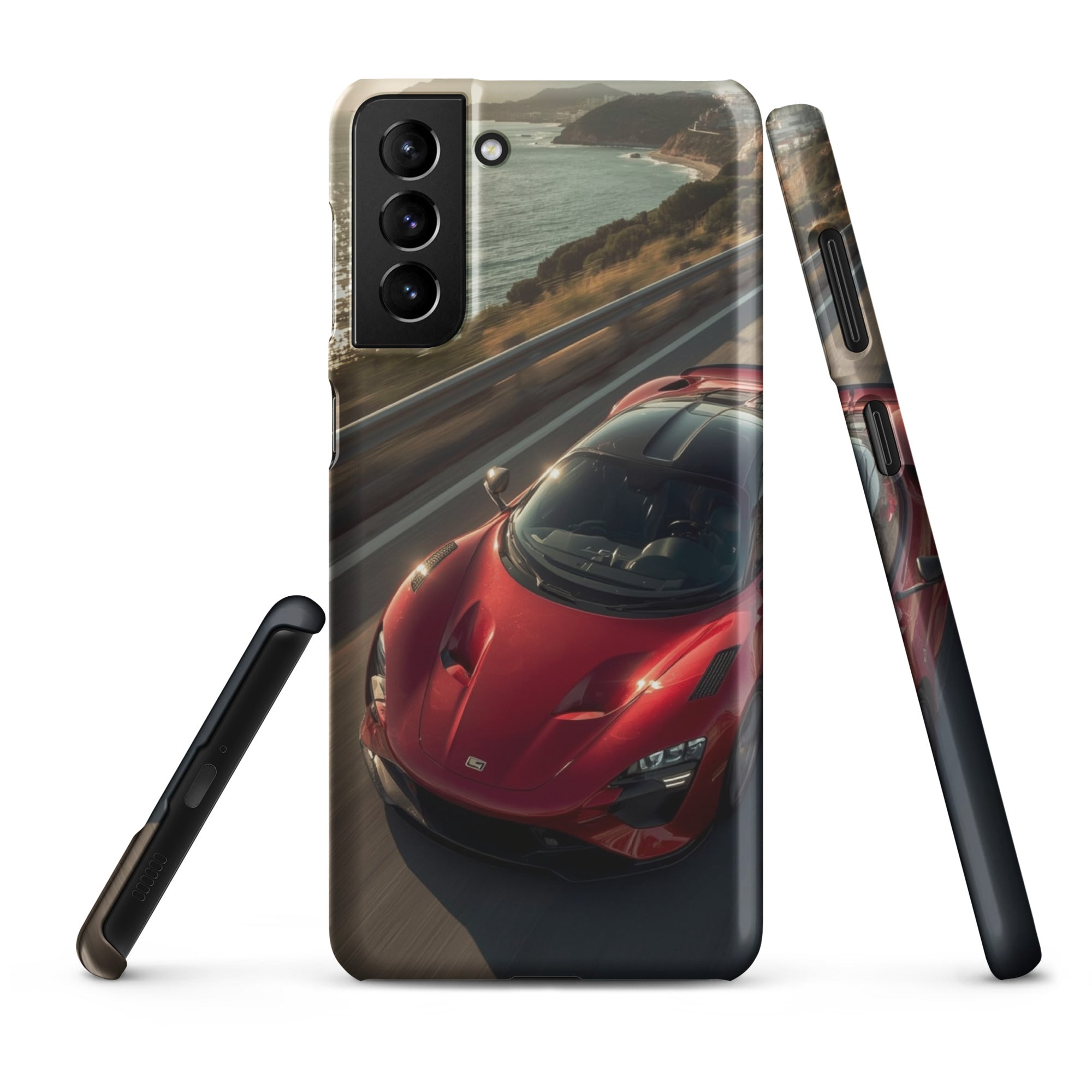 Cover Samsung Resistente – Compatibile con Ricarica Wireless – Design Supercar Rossa-Biiply