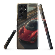 Cover Samsung Resistente – Compatibile con Ricarica Wireless – Design Supercar Rossa-Biiply