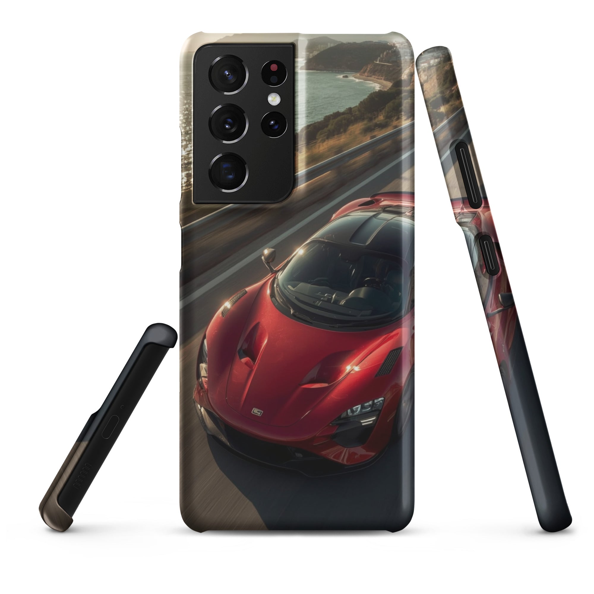 Cover Samsung Resistente – Compatibile con Ricarica Wireless – Design Supercar Rossa-Biiply