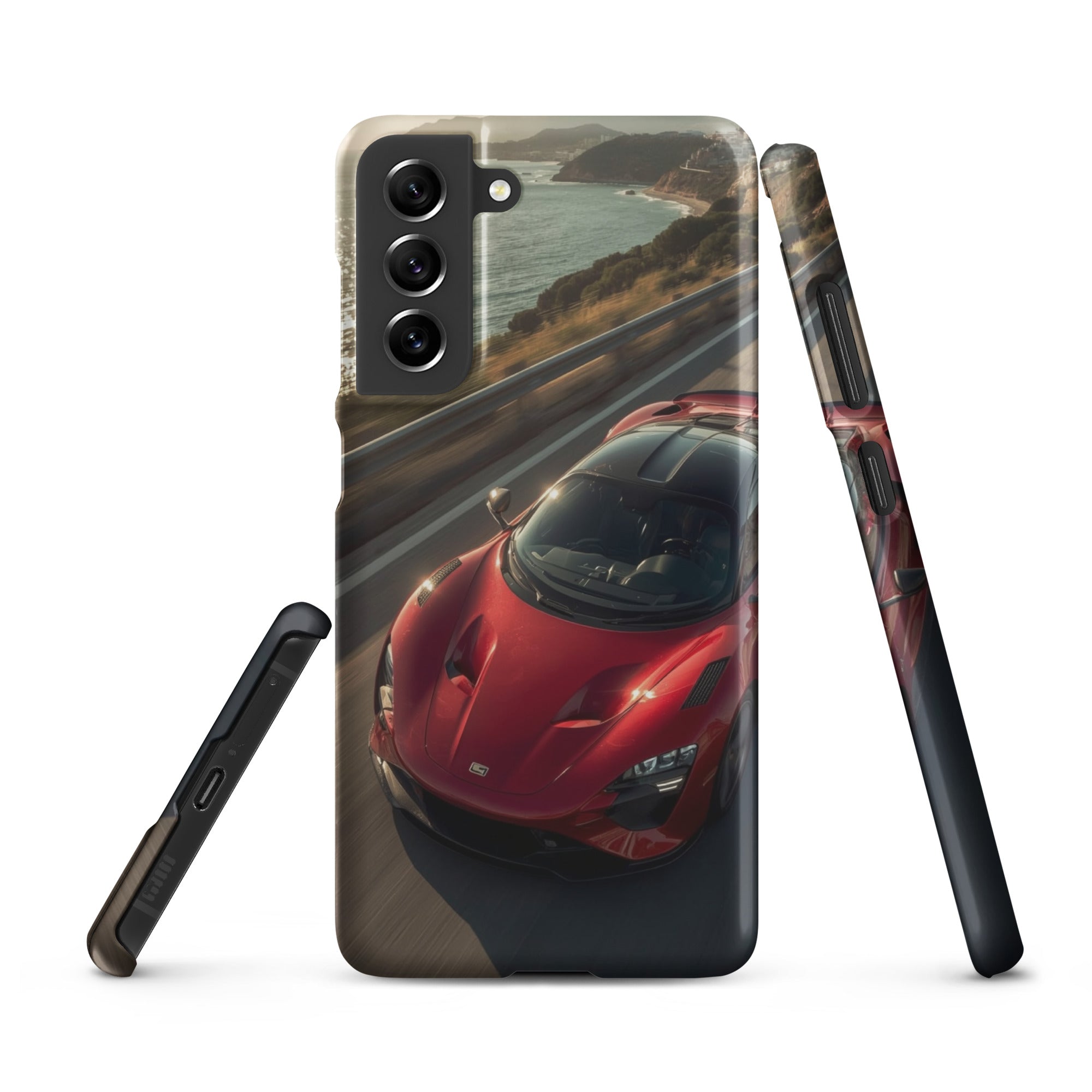 Cover Samsung Resistente – Compatibile con Ricarica Wireless – Design Supercar Rossa-Biiply