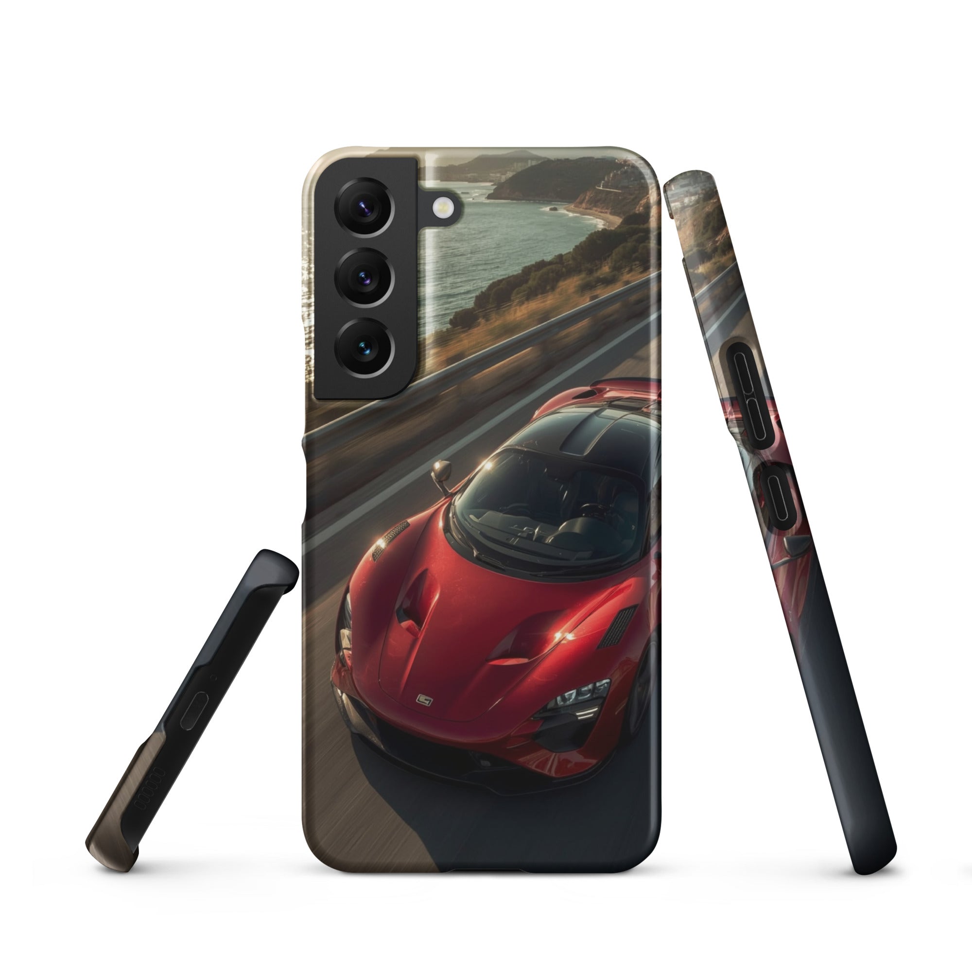 Cover Samsung Resistente – Compatibile con Ricarica Wireless – Design Supercar Rossa-Biiply