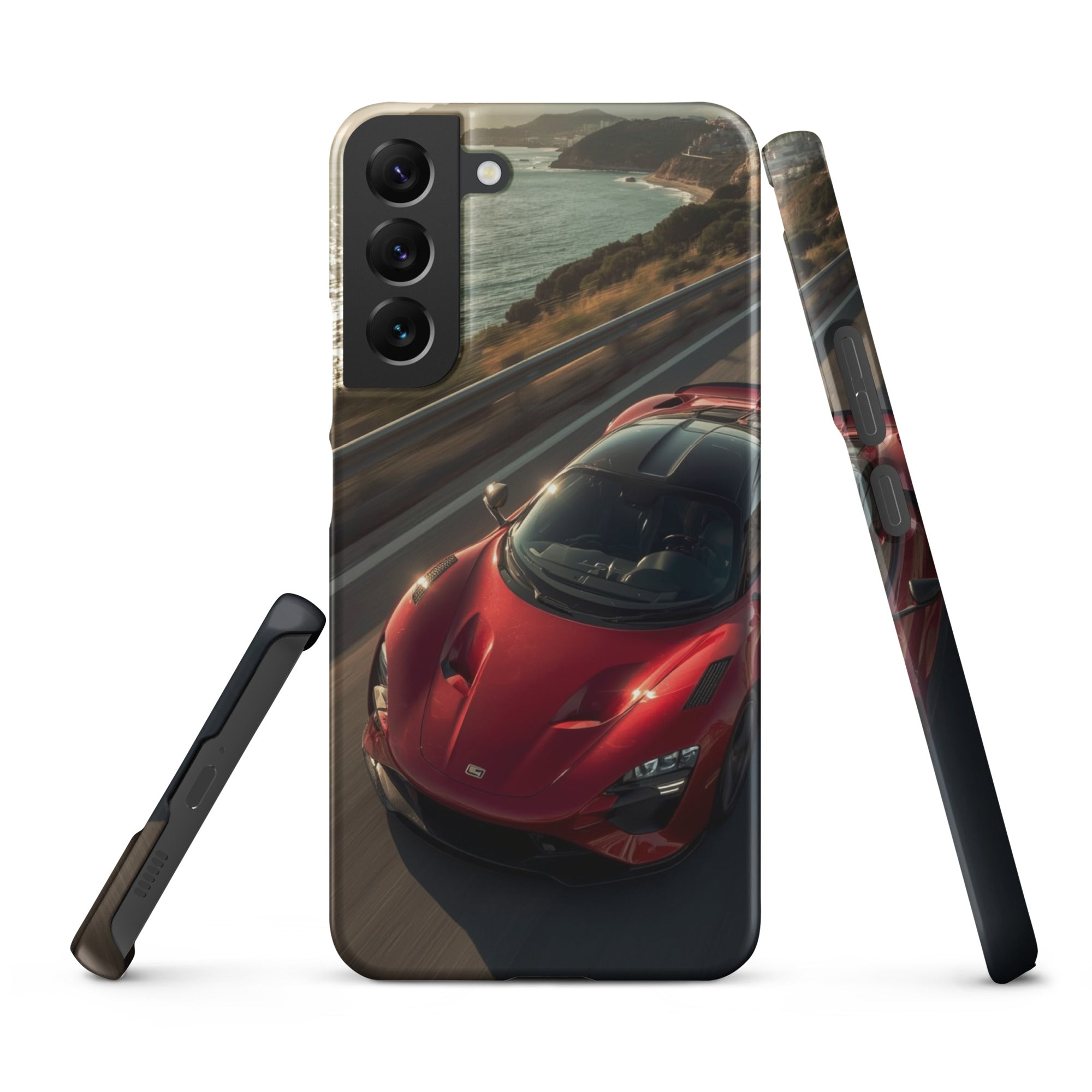 Cover Samsung Resistente – Compatibile con Ricarica Wireless – Design Supercar Rossa-Biiply