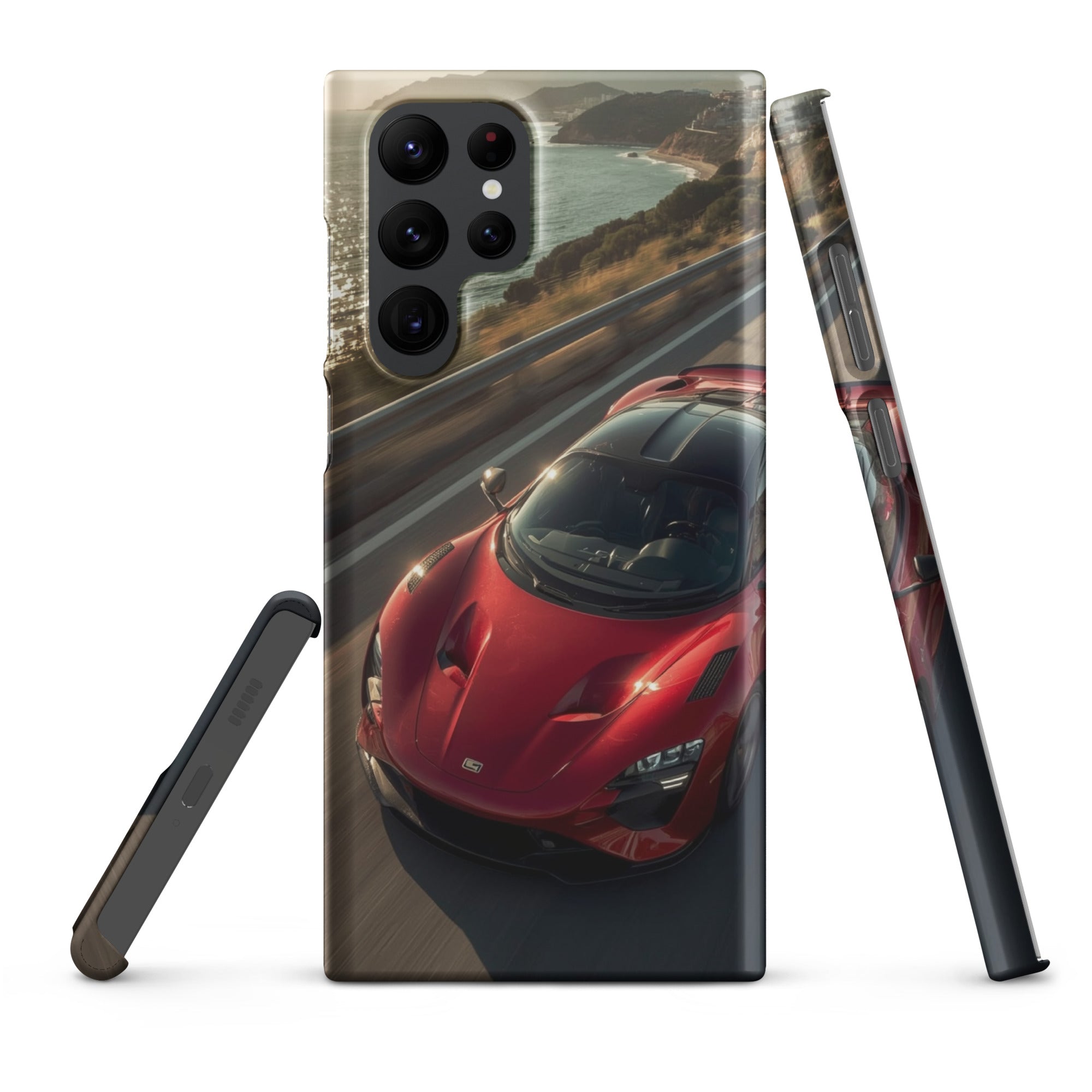 Cover Samsung Resistente – Compatibile con Ricarica Wireless – Design Supercar Rossa-Biiply