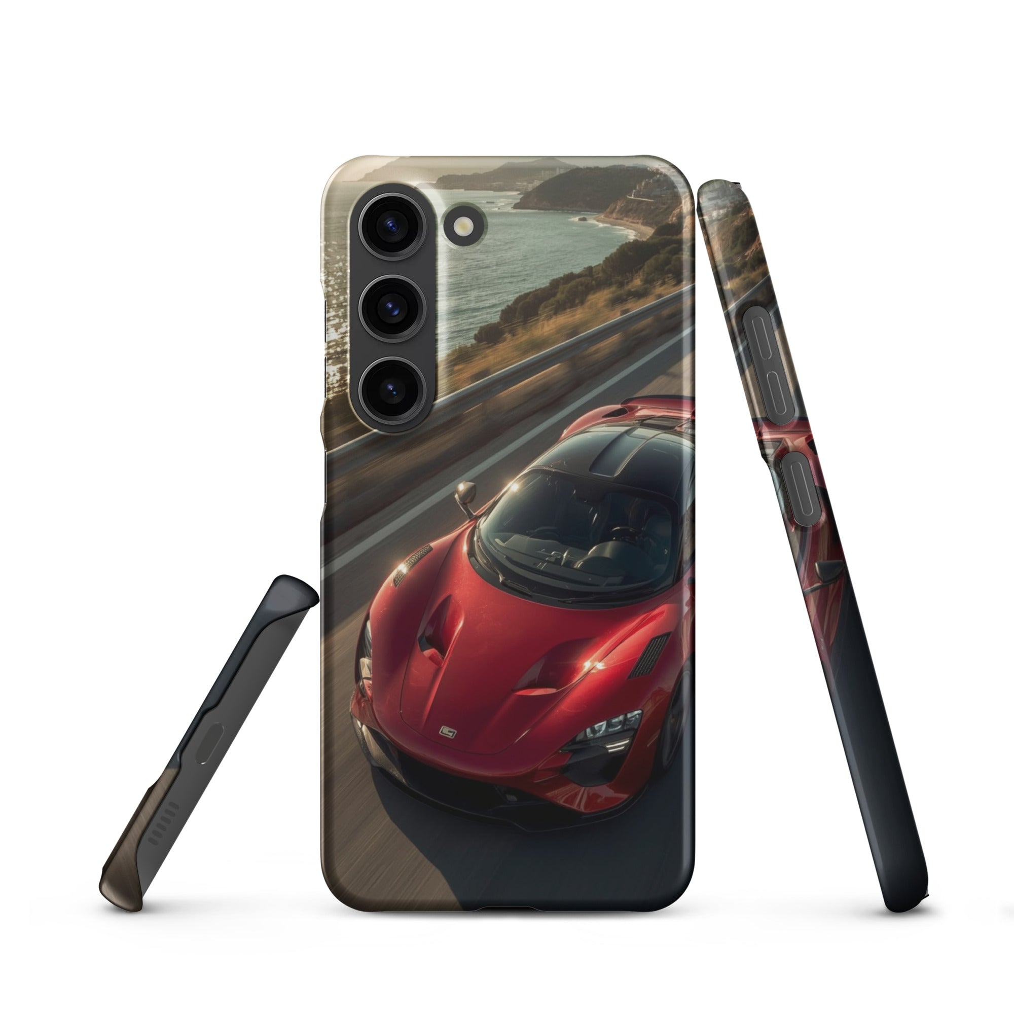 Cover Samsung Resistente – Compatibile con Ricarica Wireless – Design Supercar Rossa-Biiply