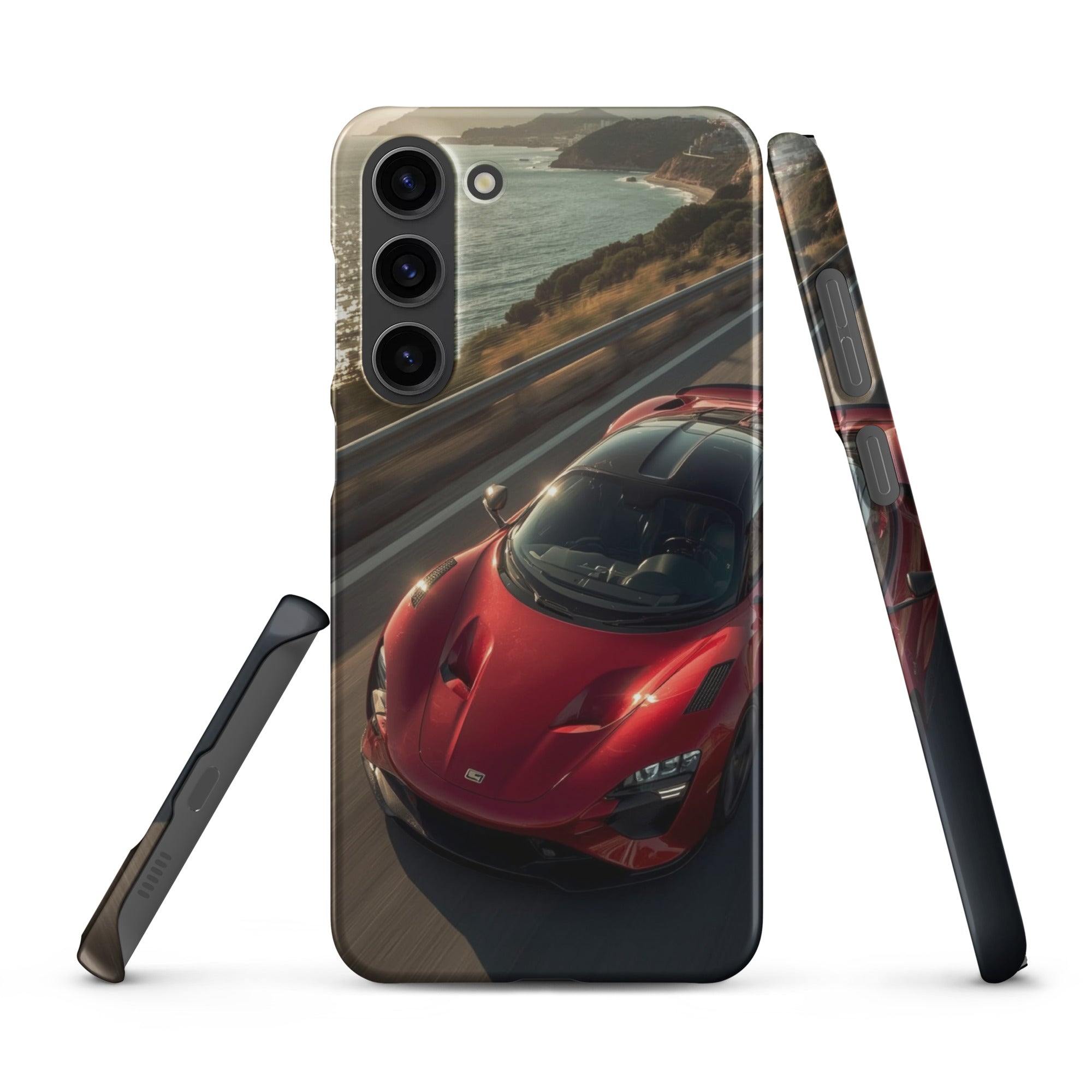 Cover Samsung Resistente – Compatibile con Ricarica Wireless – Design Supercar Rossa-Biiply
