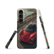 Cover Samsung Resistente – Compatibile con Ricarica Wireless – Design Supercar Rossa-Biiply