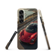 Cover Samsung Resistente – Compatibile con Ricarica Wireless – Design Supercar Rossa-Biiply