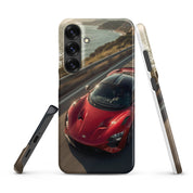 Cover Samsung Resistente – Compatibile con Ricarica Wireless – Design Supercar Rossa-Biiply