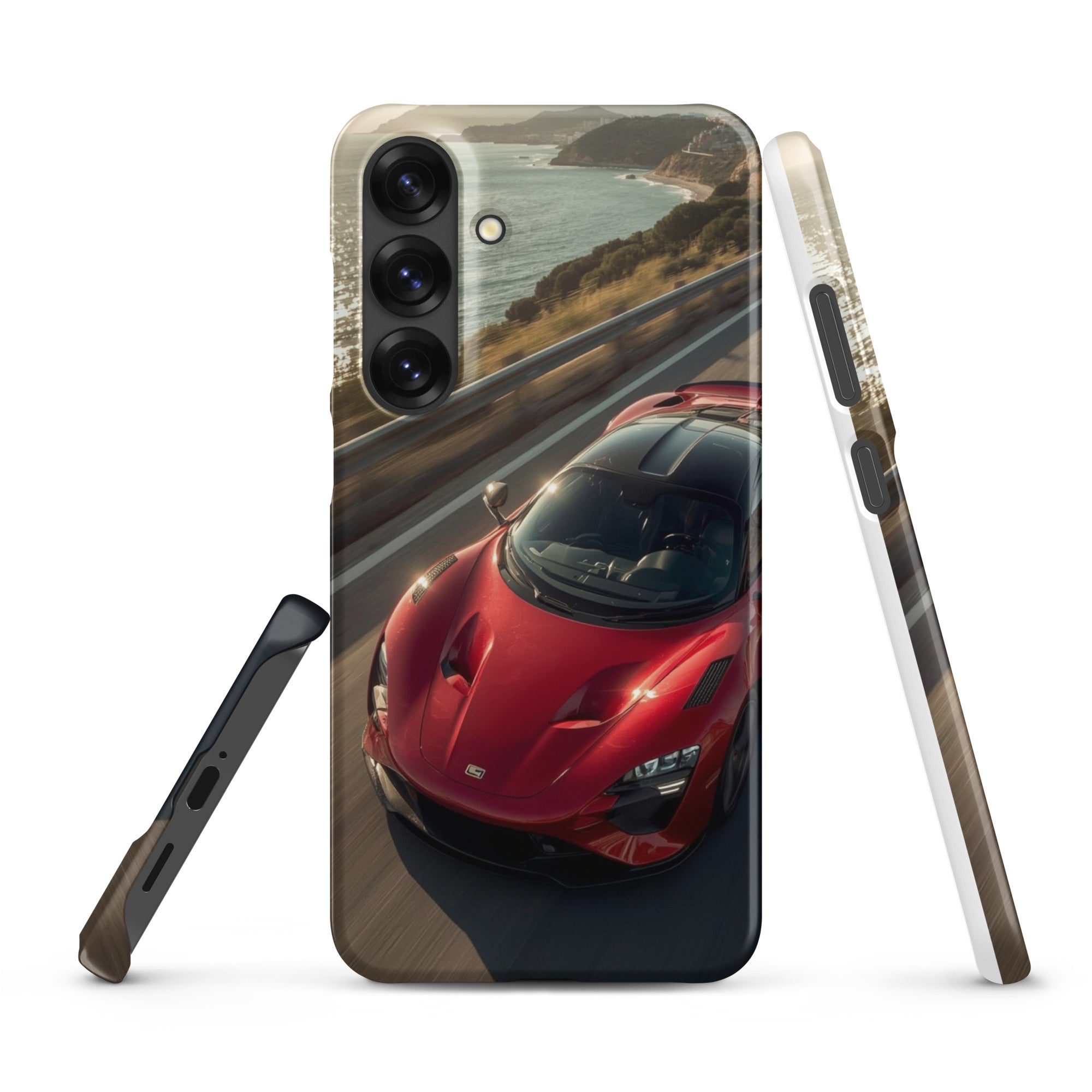 Cover Samsung Resistente – Compatibile con Ricarica Wireless – Design Supercar Rossa-Biiply
