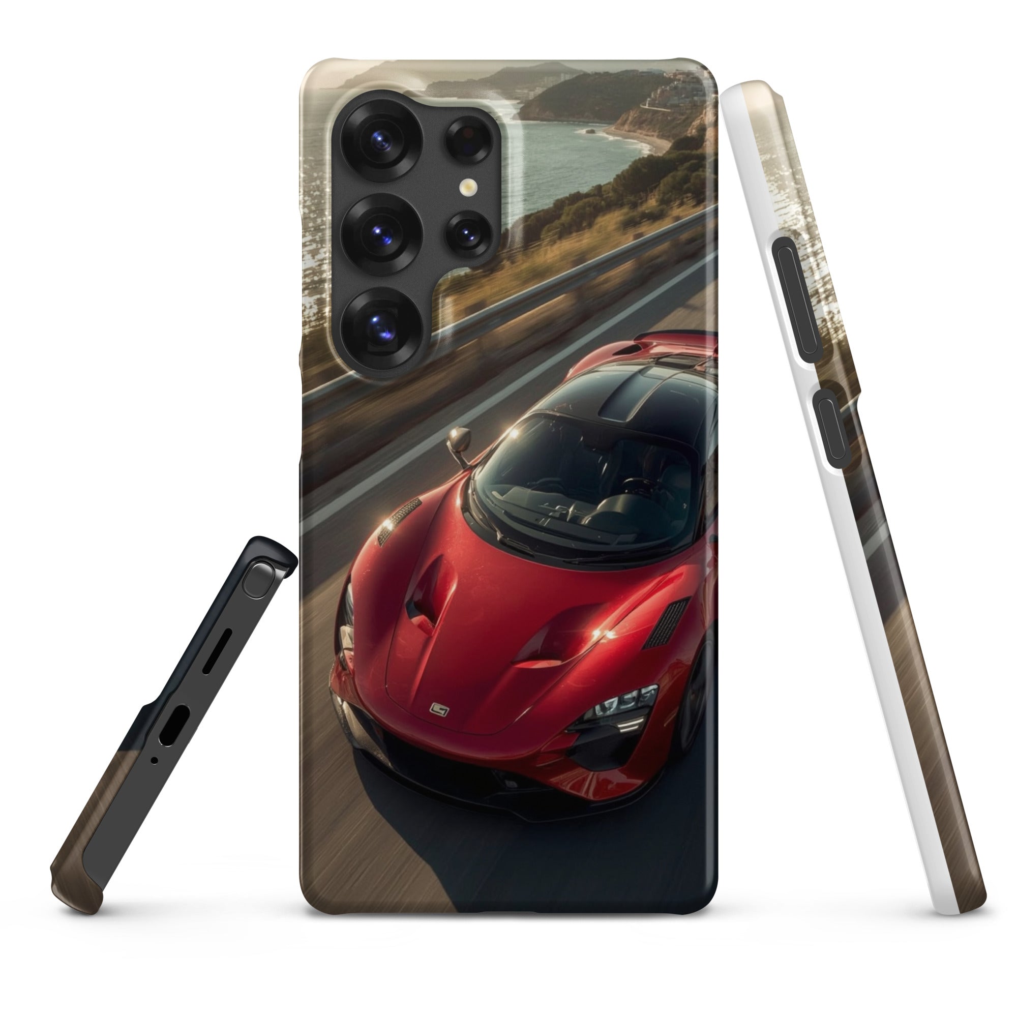 Cover Samsung Resistente – Compatibile con Ricarica Wireless – Design Supercar Rossa-Biiply