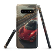 Cover Samsung Resistente – Compatibile con Ricarica Wireless – Design Supercar Rossa-Biiply