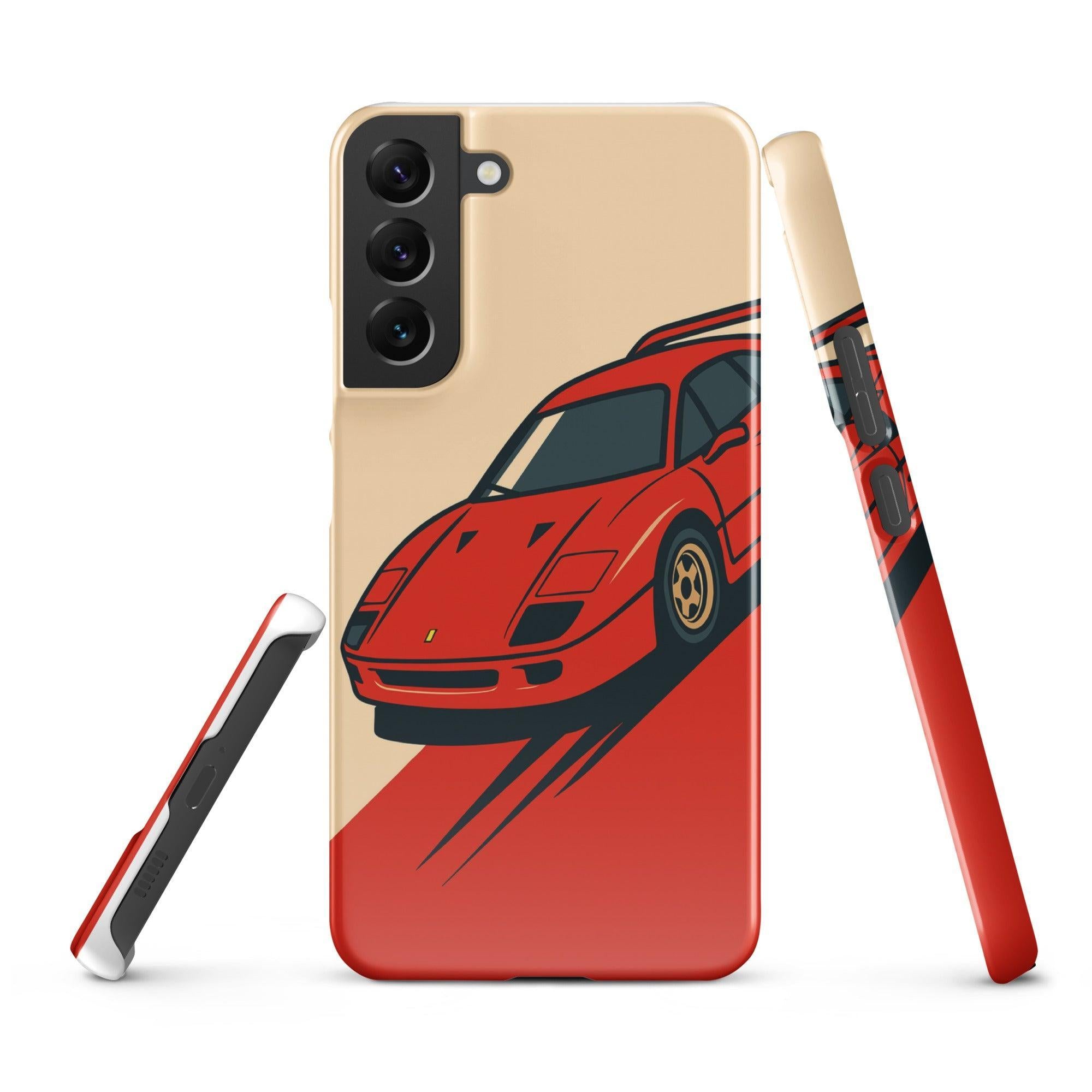 Cover Samsung Resistente – Compatibile con Ricarica Wireless – Design Testa Rossa-Biiply