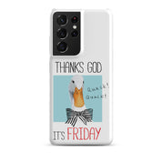 Cover Samsung Resistente – Compatibile con Ricarica Wireless – Design Thanks God It's FRIDAY-Biiply