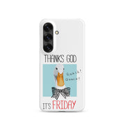 Cover Samsung Resistente – Compatibile con Ricarica Wireless – Design Thanks God It's FRIDAY-Biiply
