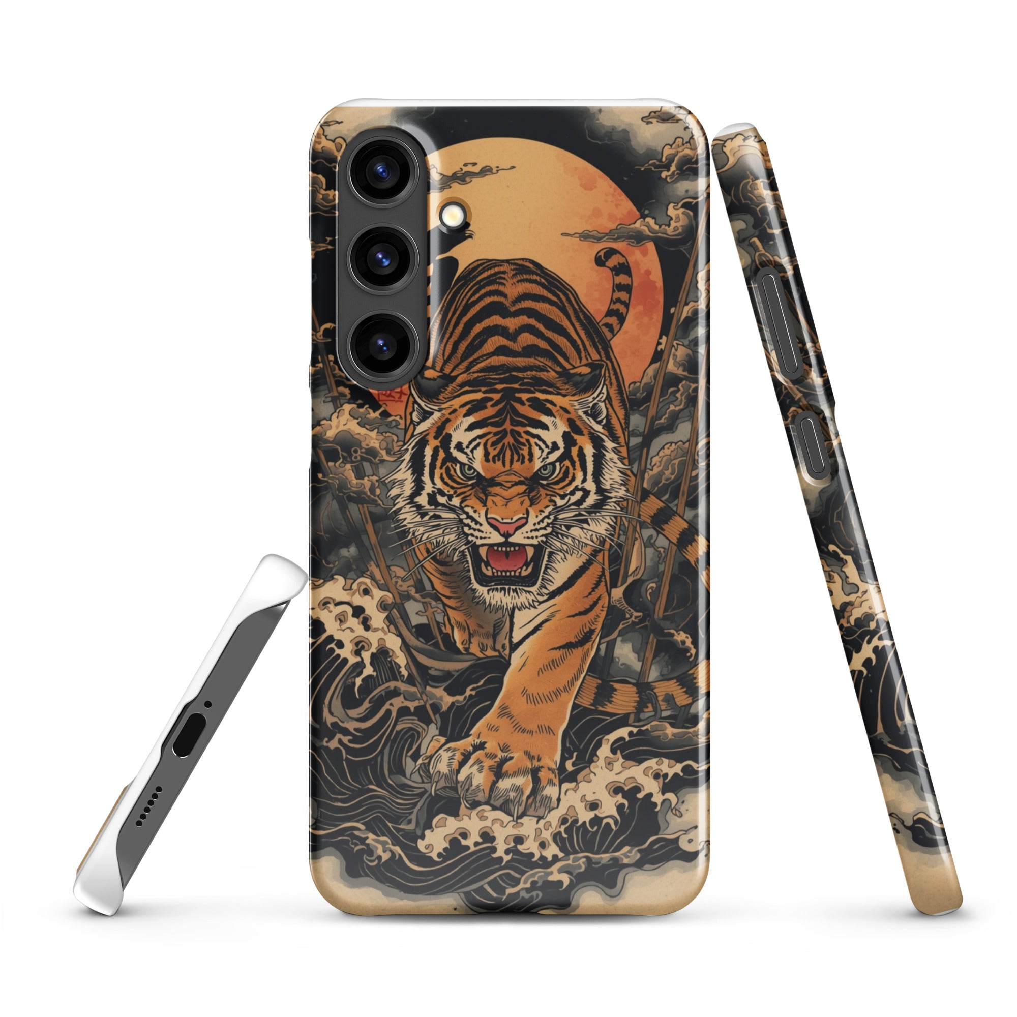 Cover Samsung Resistente – Compatibile con Ricarica Wireless – Design Tigre Giapponese-Biiply