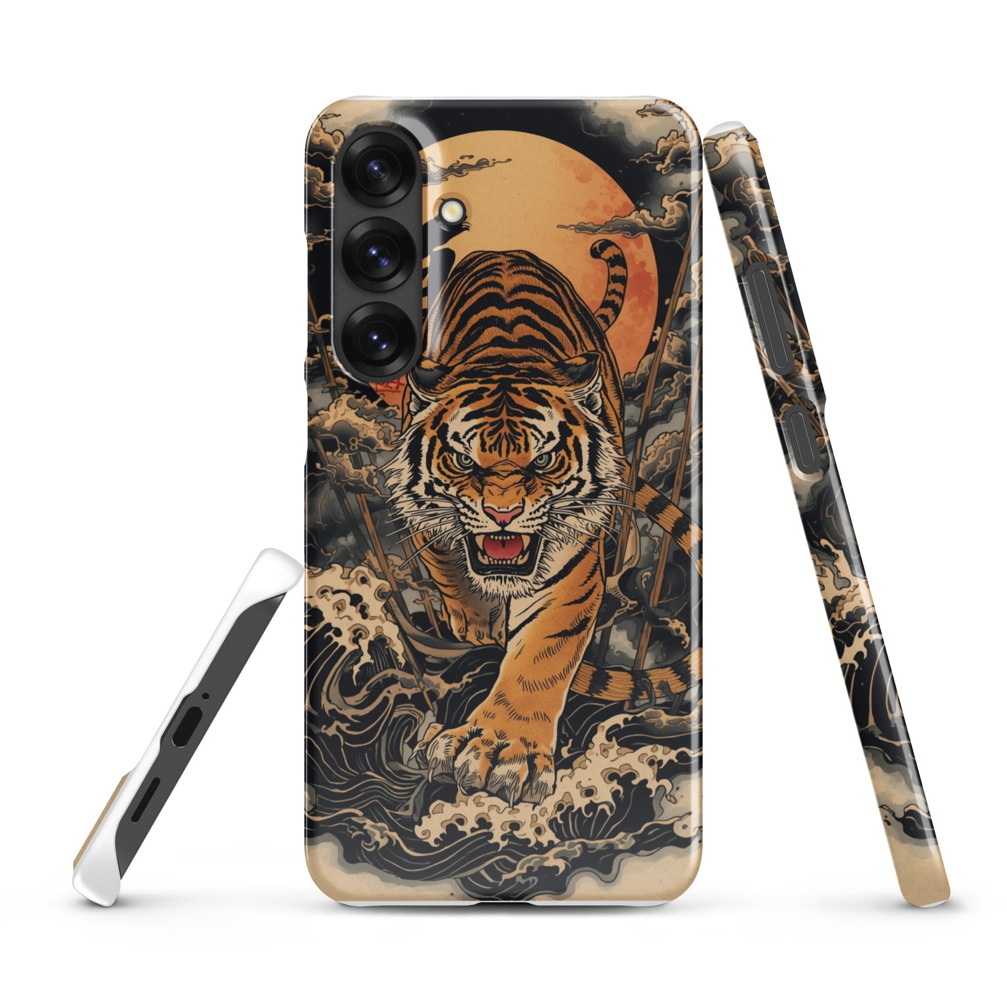 Cover Samsung Resistente – Compatibile con Ricarica Wireless – Design Tigre Giapponese-Biiply