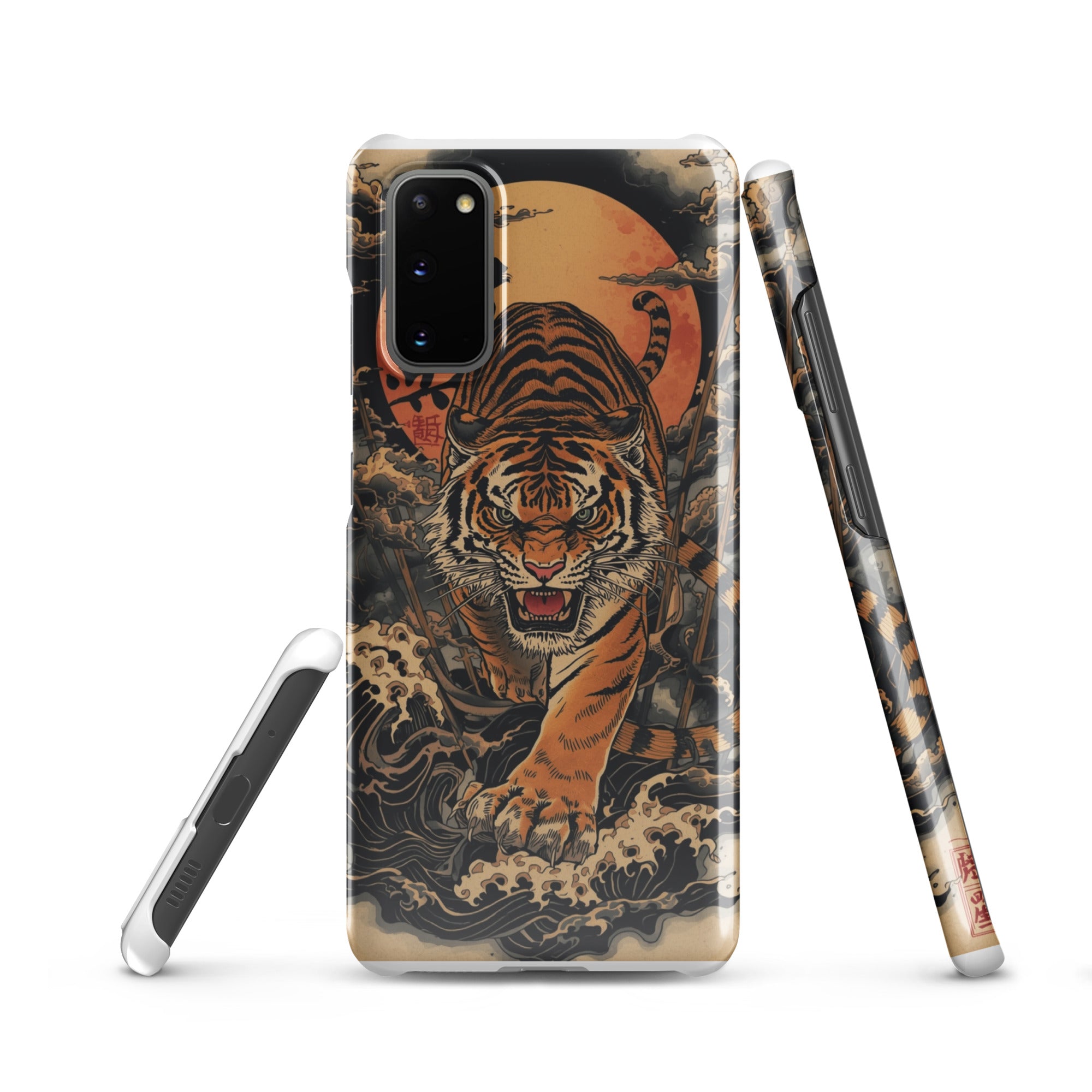 Cover Samsung Resistente – Compatibile con Ricarica Wireless – Design Tigre Giapponese-Biiply