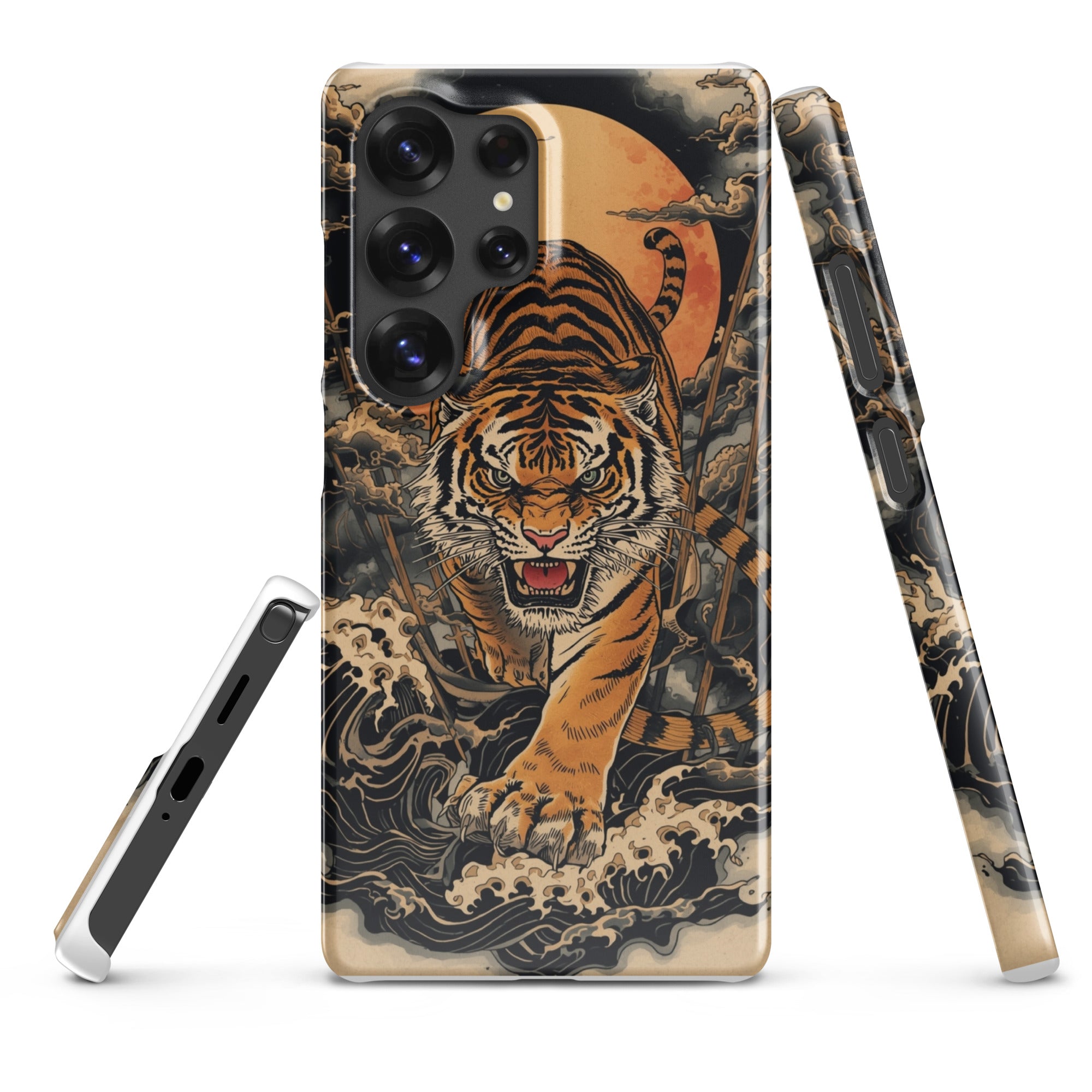 Cover Samsung Resistente – Compatibile con Ricarica Wireless – Design Tigre Giapponese-Biiply