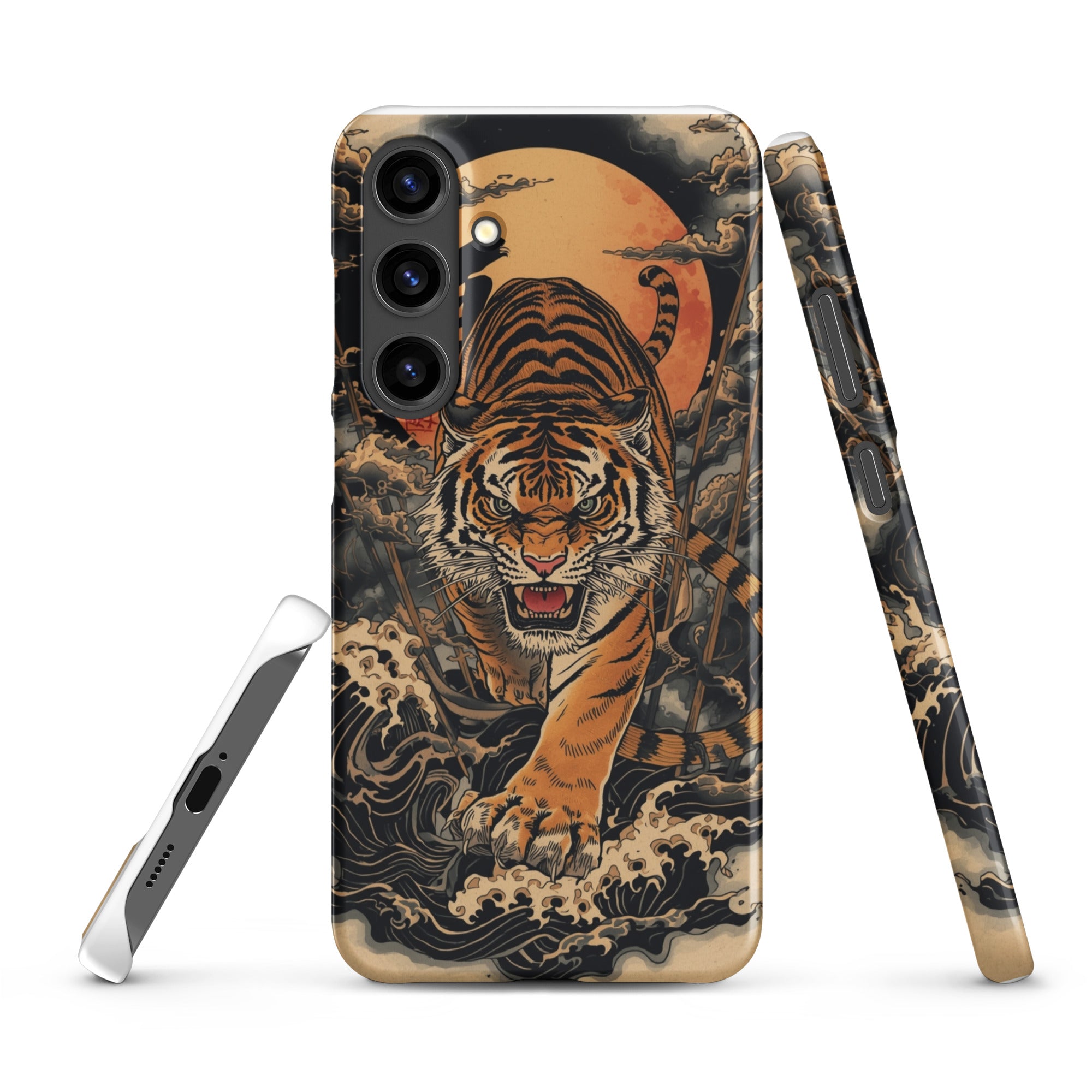 Cover Samsung Resistente – Compatibile con Ricarica Wireless – Design Tigre Giapponese-Biiply