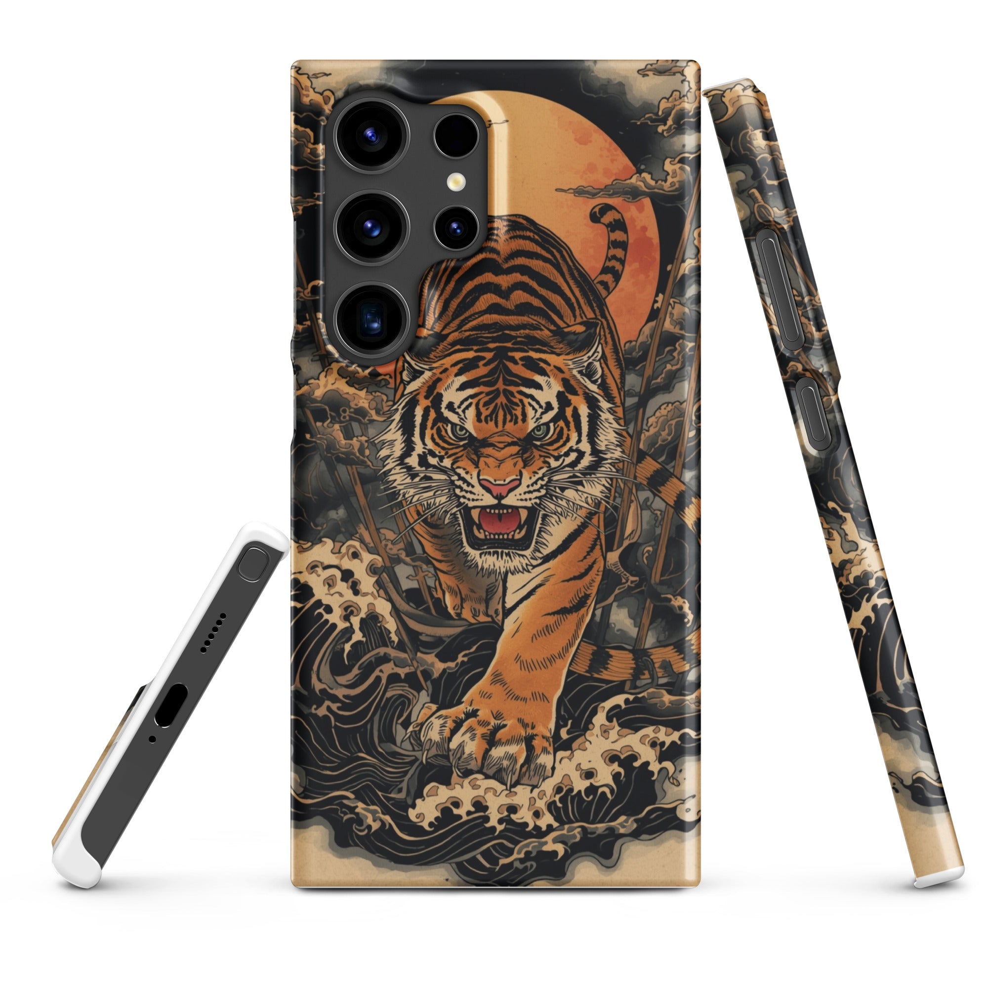 Cover Samsung Resistente – Compatibile con Ricarica Wireless – Design Tigre Giapponese-Biiply