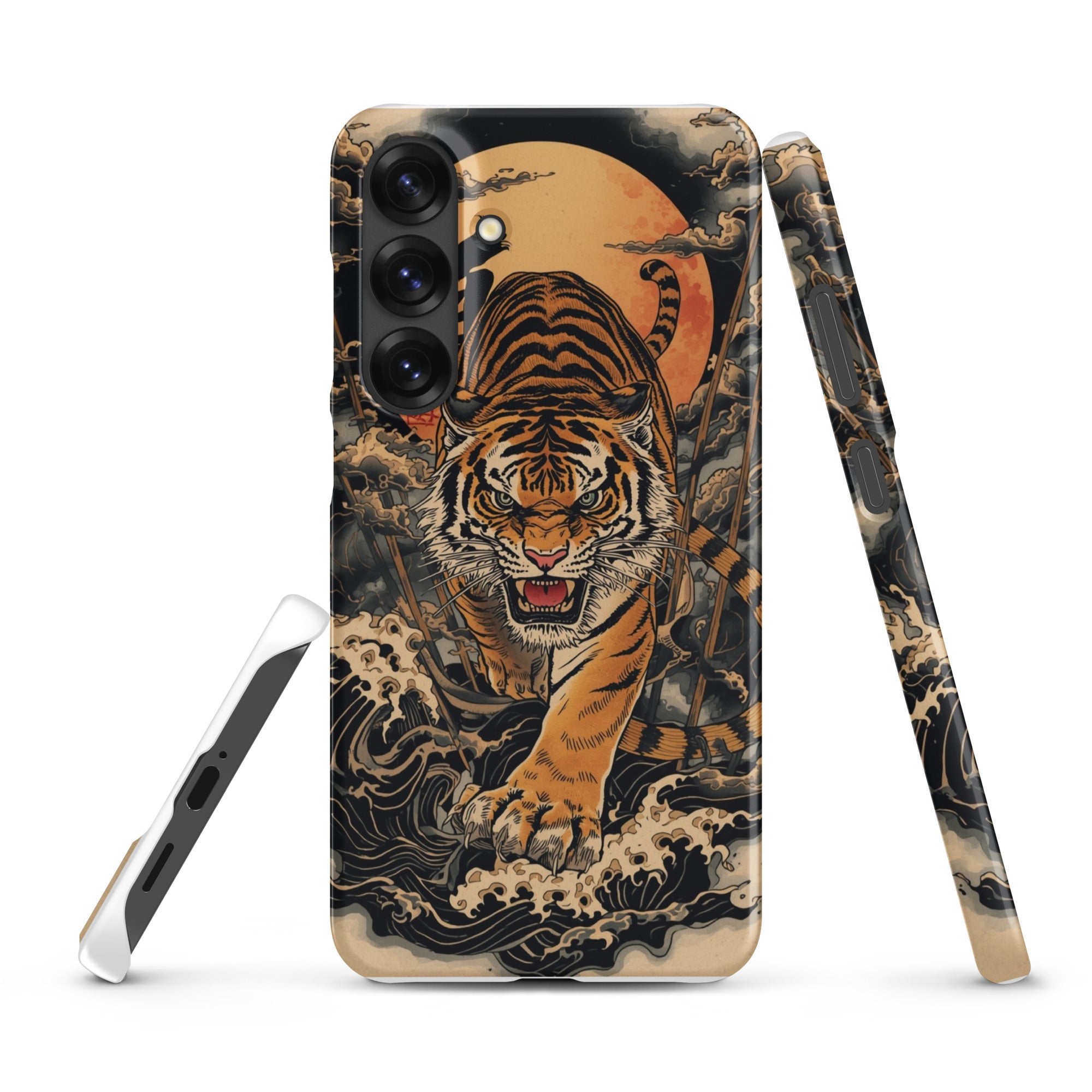 Cover Samsung Resistente – Compatibile con Ricarica Wireless – Design Tigre Giapponese-Biiply