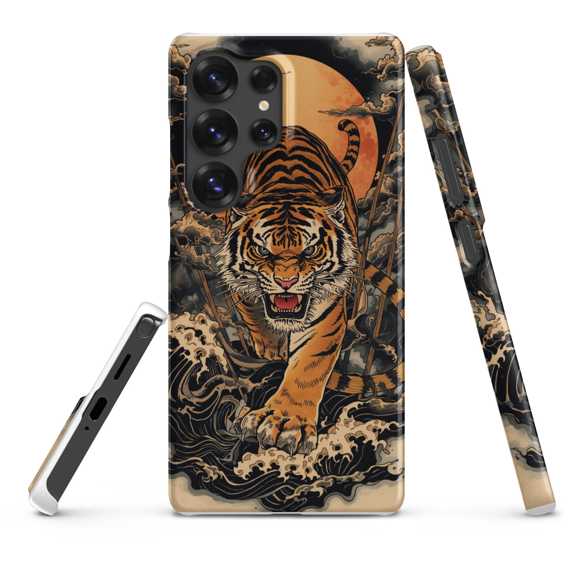 Cover Samsung Resistente – Compatibile con Ricarica Wireless – Design Tigre Giapponese-Biiply