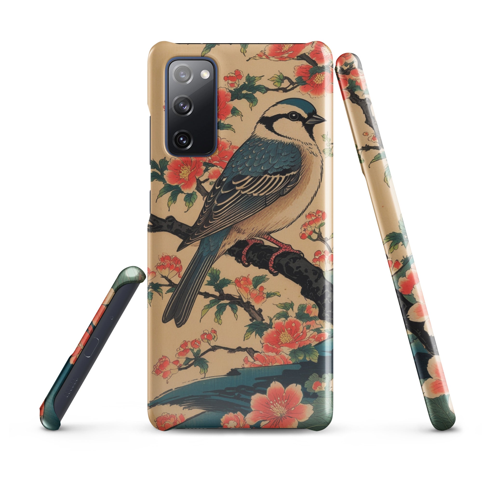 Cover Samsung Resistente – Compatibile con Ricarica Wireless – Design Uccellino Giapponese-Biiply