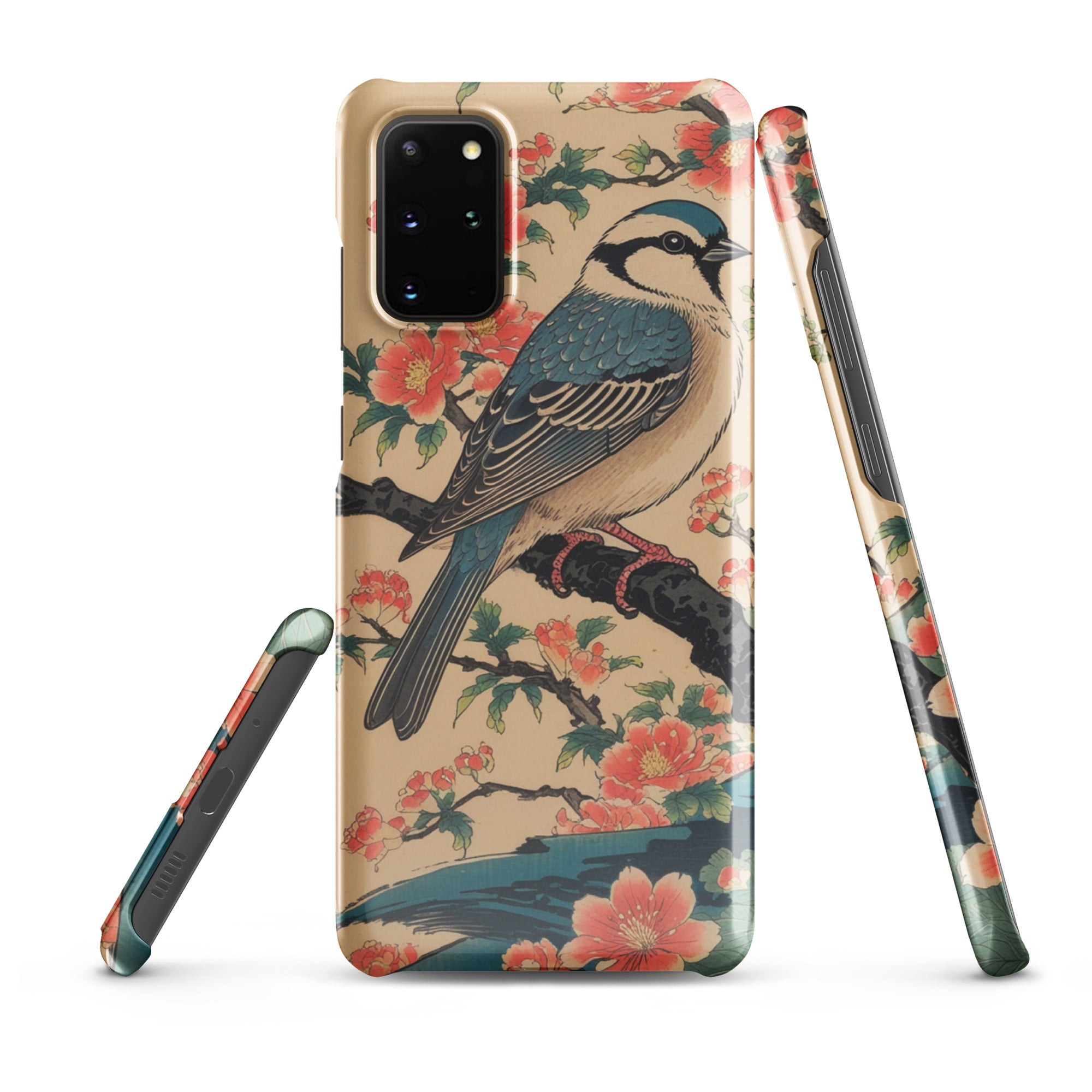 Cover Samsung Resistente – Compatibile con Ricarica Wireless – Design Uccellino Giapponese-Biiply