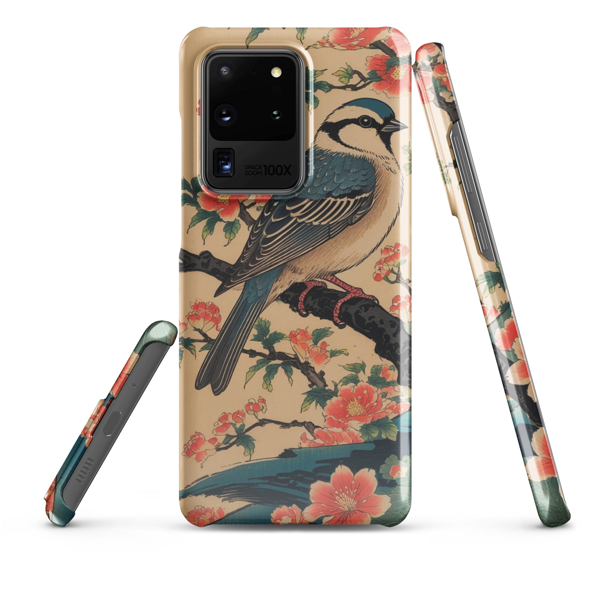 Cover Samsung Resistente – Compatibile con Ricarica Wireless – Design Uccellino Giapponese-Biiply