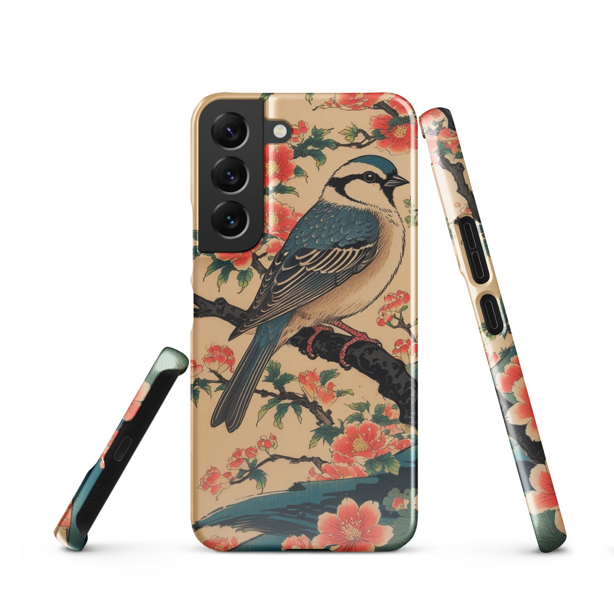 Cover Samsung Resistente – Compatibile con Ricarica Wireless – Design Uccellino Giapponese-Biiply