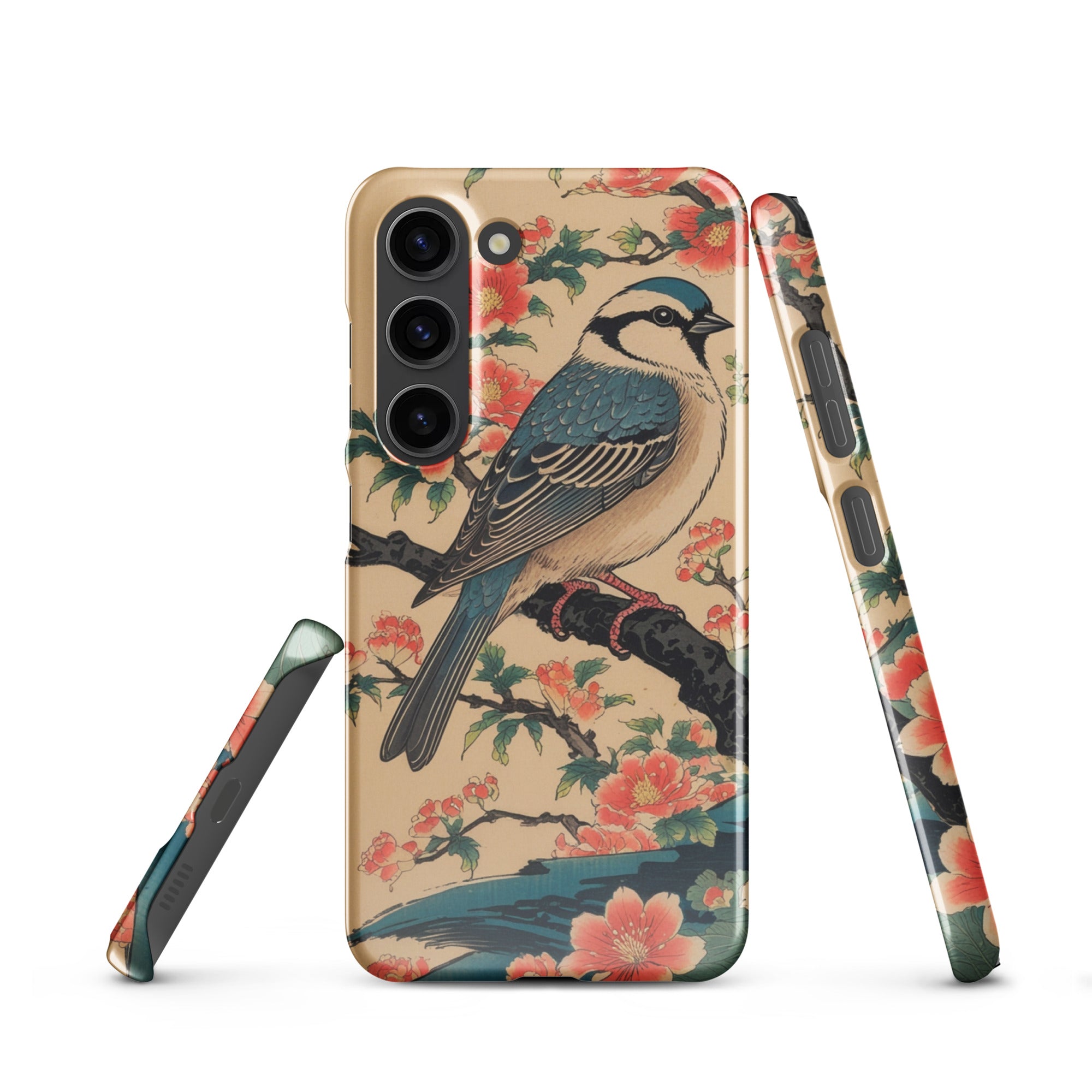 Cover Samsung Resistente – Compatibile con Ricarica Wireless – Design Uccellino Giapponese-Biiply