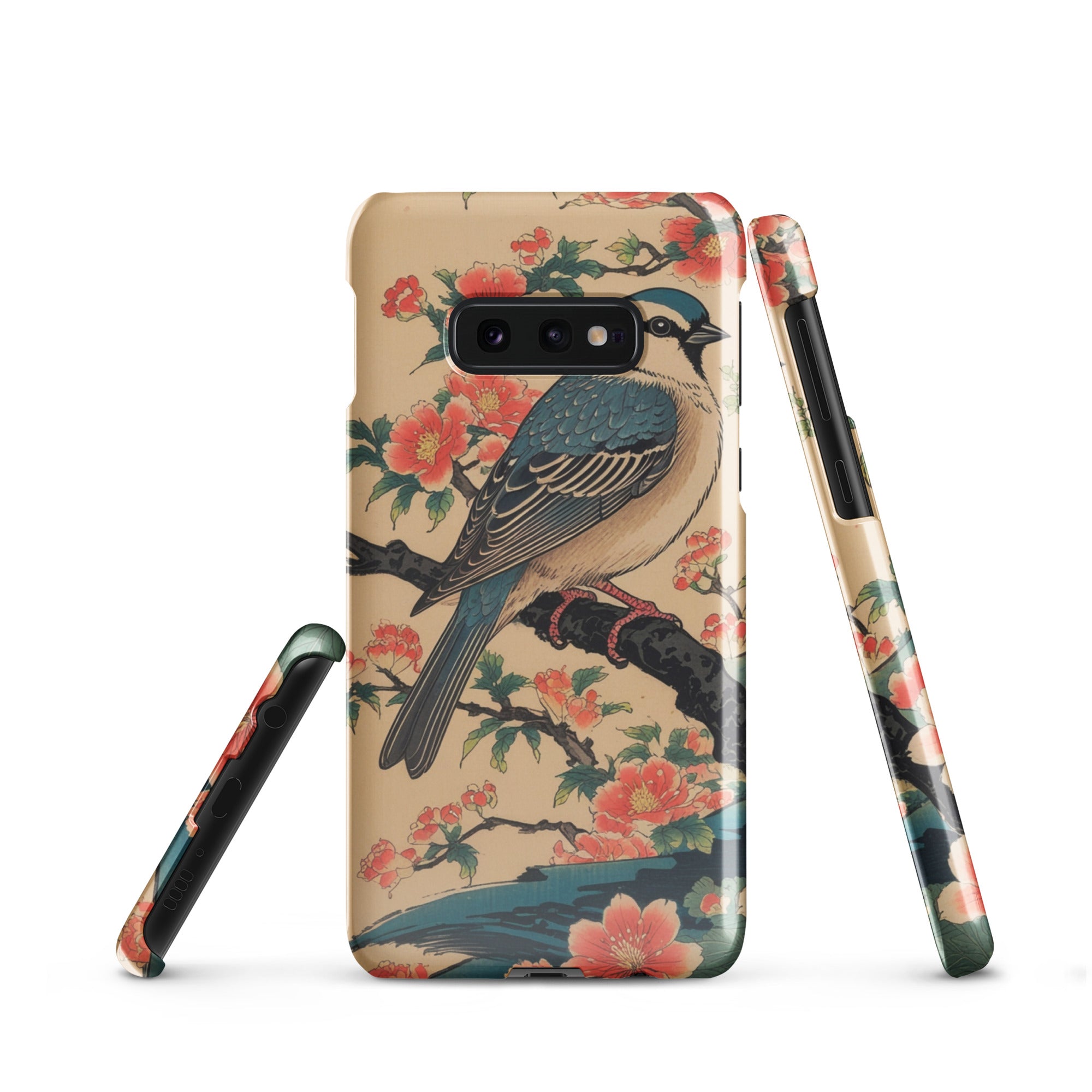 Cover Samsung Resistente – Compatibile con Ricarica Wireless – Design Uccellino Giapponese-Biiply