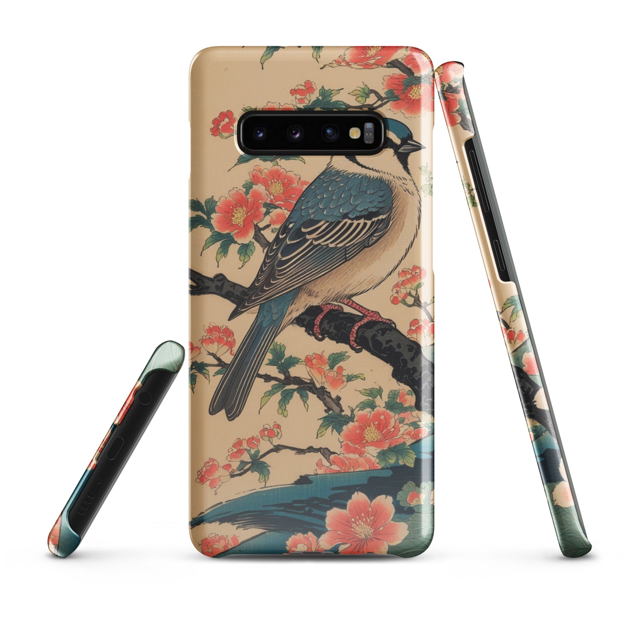 Cover Samsung Resistente – Compatibile con Ricarica Wireless – Design Uccellino Giapponese-Biiply