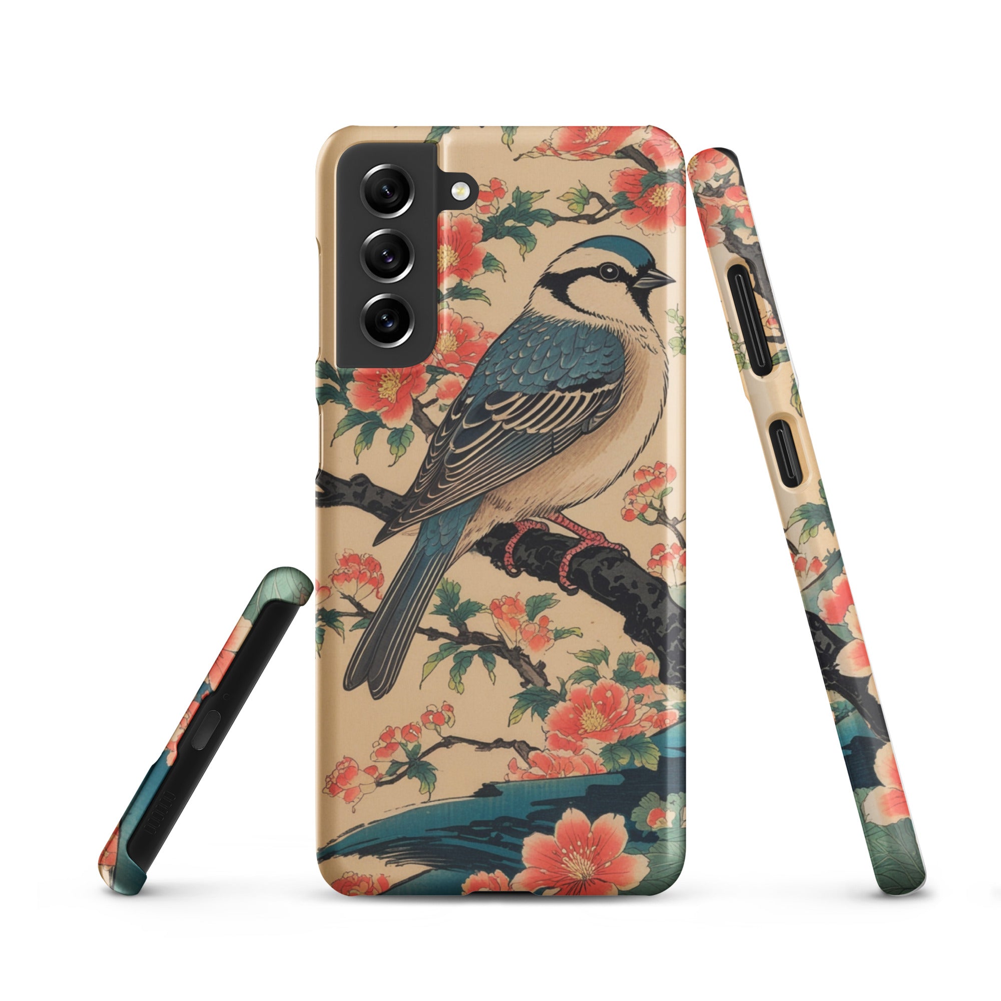 Cover Samsung Resistente – Compatibile con Ricarica Wireless – Design Uccellino Giapponese-Biiply