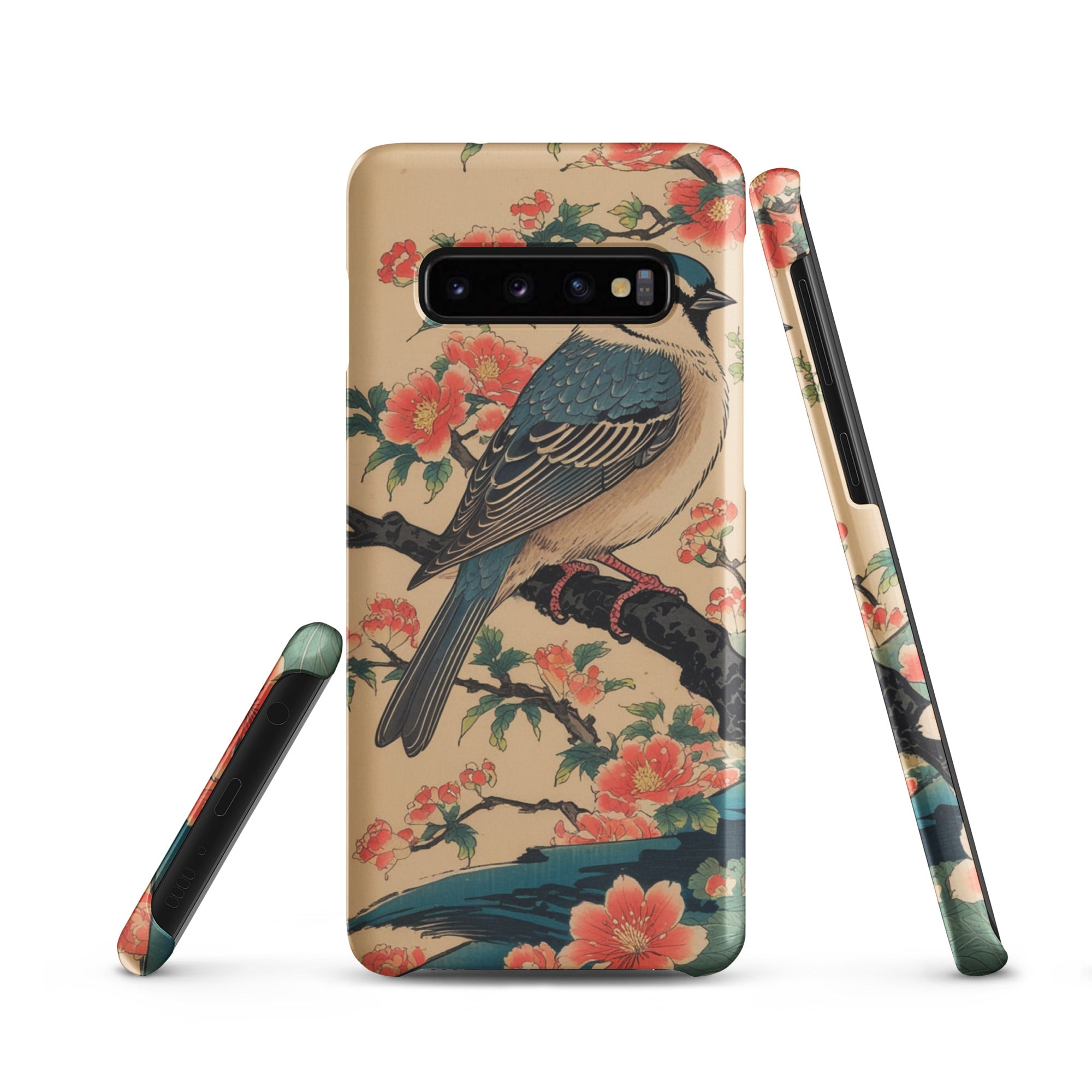 Cover Samsung Resistente – Compatibile con Ricarica Wireless – Design Uccellino Giapponese-Biiply