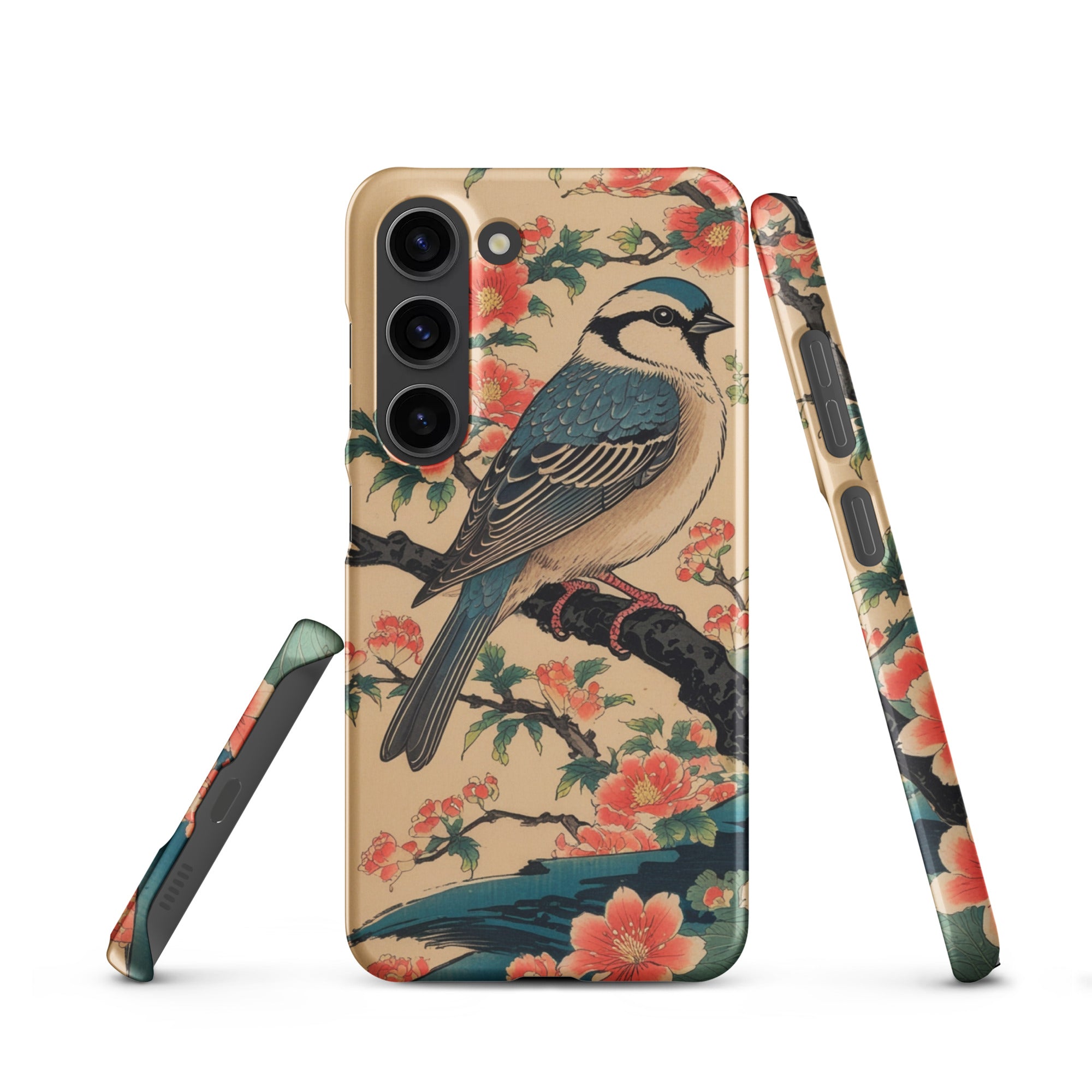 Cover Samsung Resistente – Compatibile con Ricarica Wireless – Design Uccellino Giapponese-Biiply