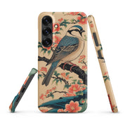 Cover Samsung Resistente – Compatibile con Ricarica Wireless – Design Uccellino Giapponese-Biiply