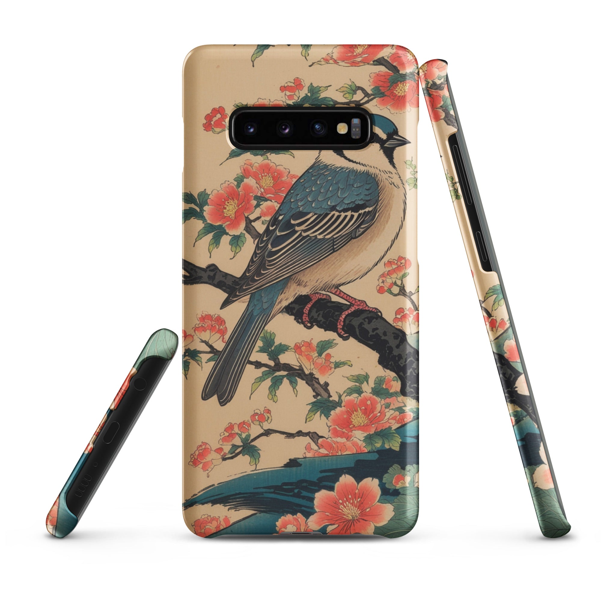 Cover Samsung Resistente – Compatibile con Ricarica Wireless – Design Uccellino Giapponese-Biiply