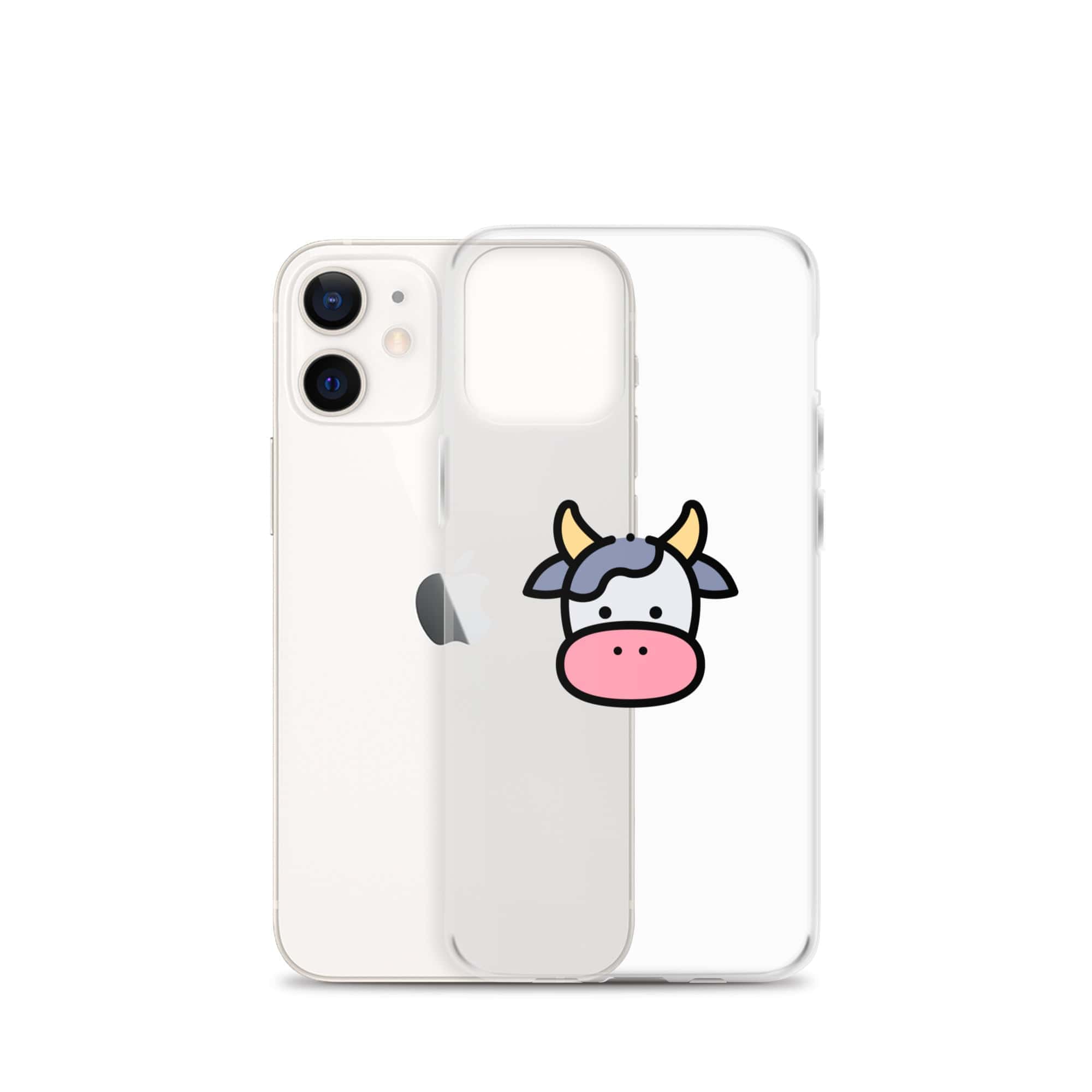 Cover Trasparente Resistente iPhone – Compatibile con Ricarica Wireless – Cow Face